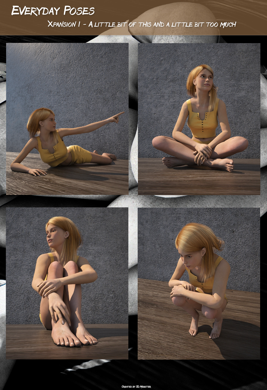 Everyday poses Xpansion I - A little bit of this and a little bit too much - V4 by N/A