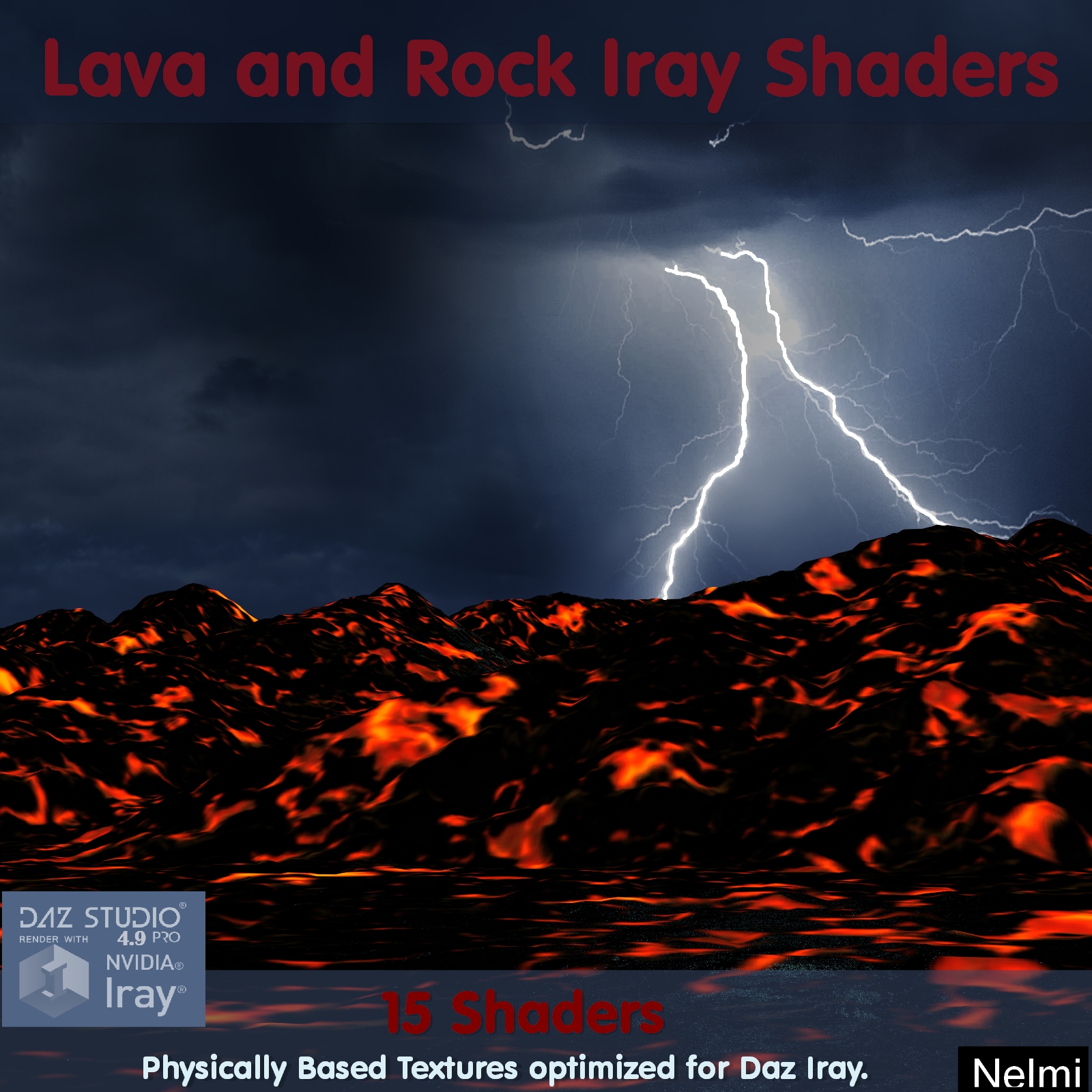 15 Lava and Rock Iray Shaders - Merchant Resource by N/A