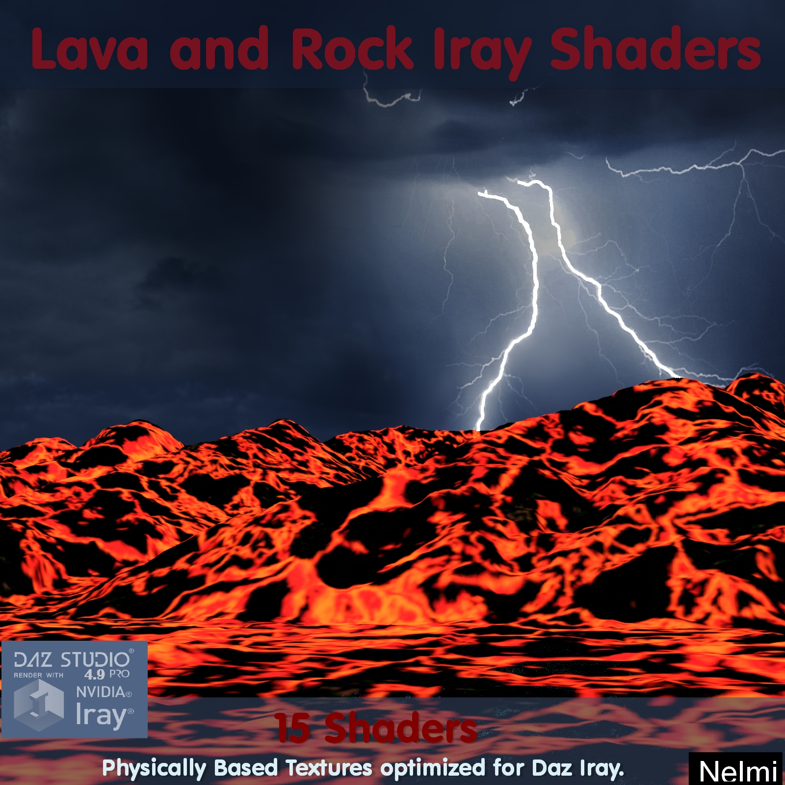15 Lava and Rock Iray Shaders - Merchant Resource by N/A