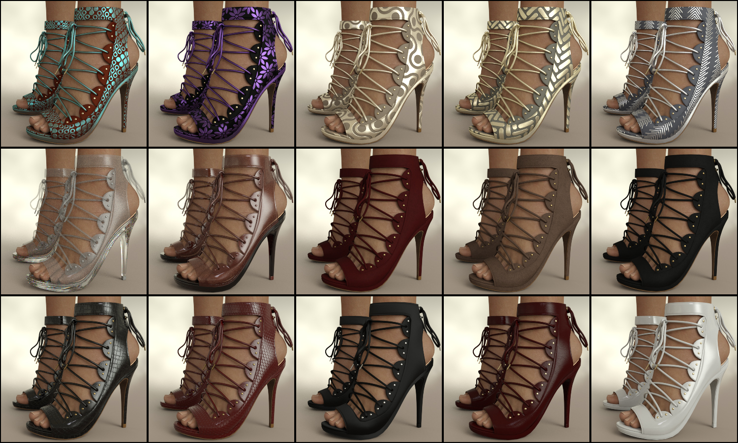 Irene Heels and Pantyhose G3F by N/A