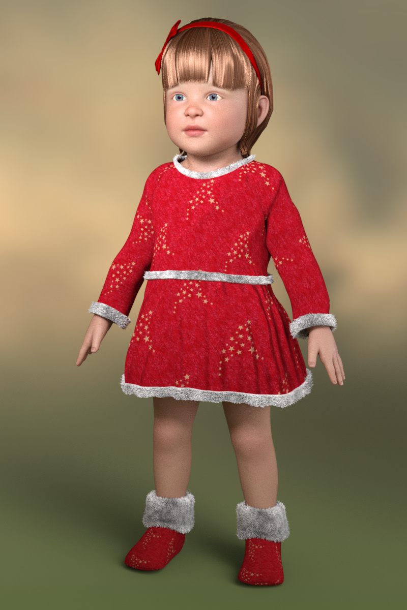 Lil Santa Dress for Sixus1 The Baby G8F by N/A