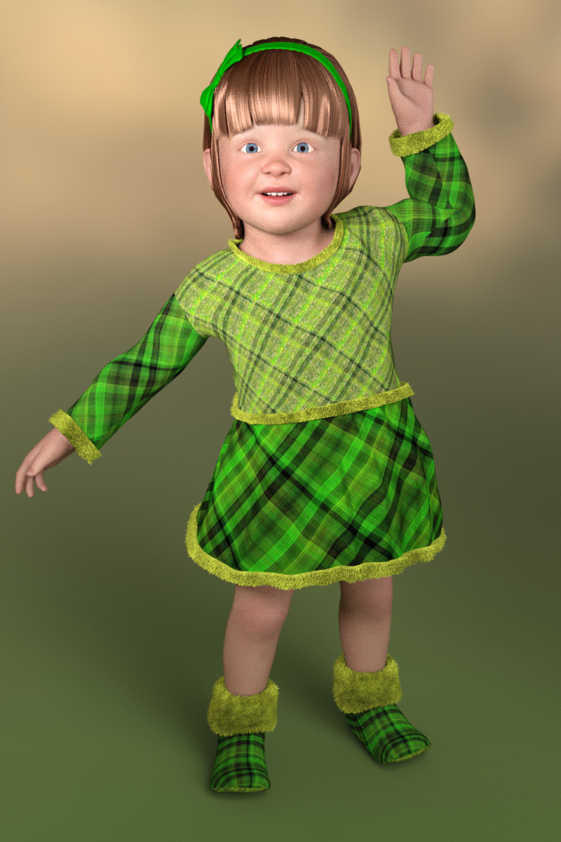 Lil Santa Dress for Sixus1 The Baby G8F by N/A