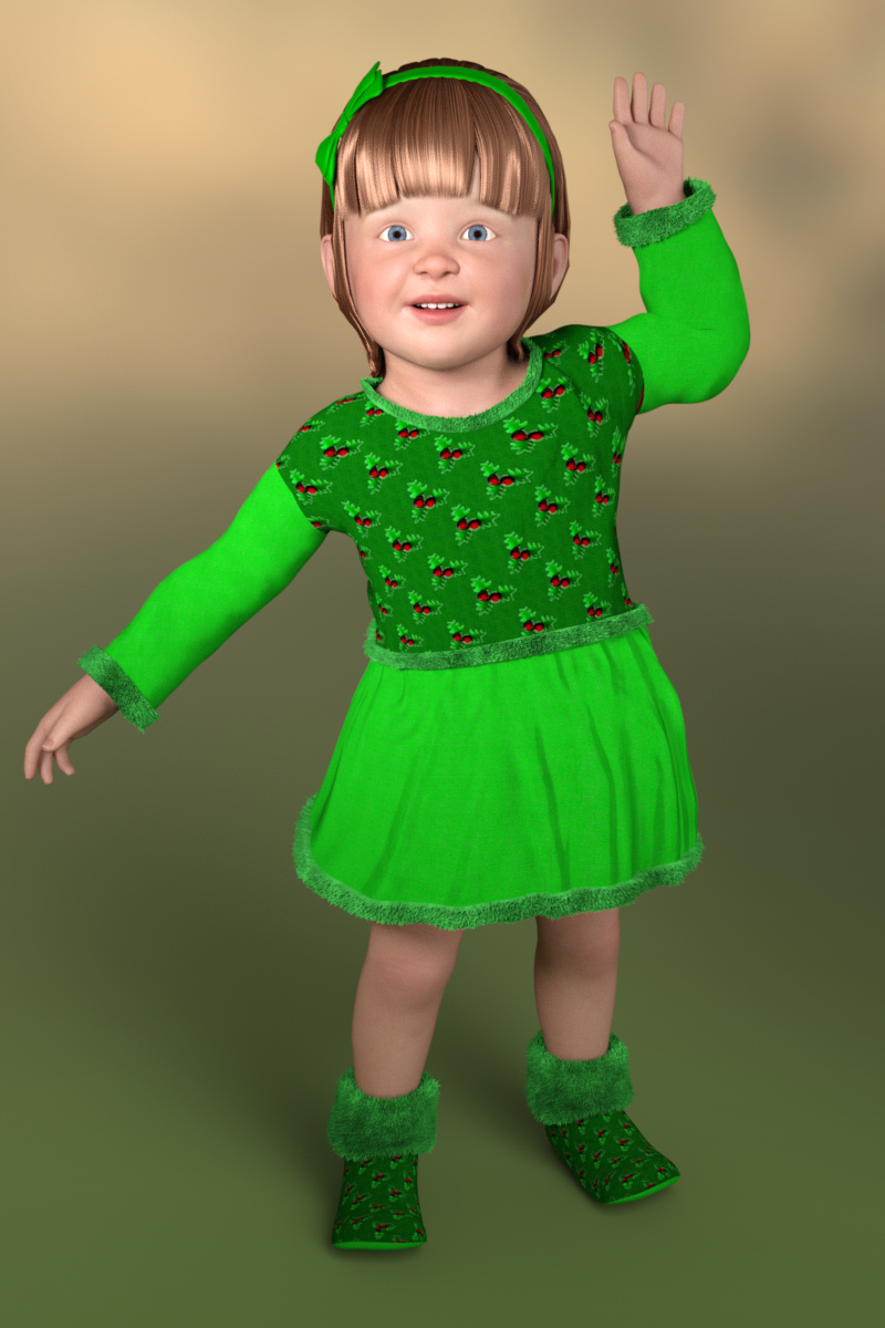 Lil Santa Dress for Sixus1 The Baby G8F by N/A