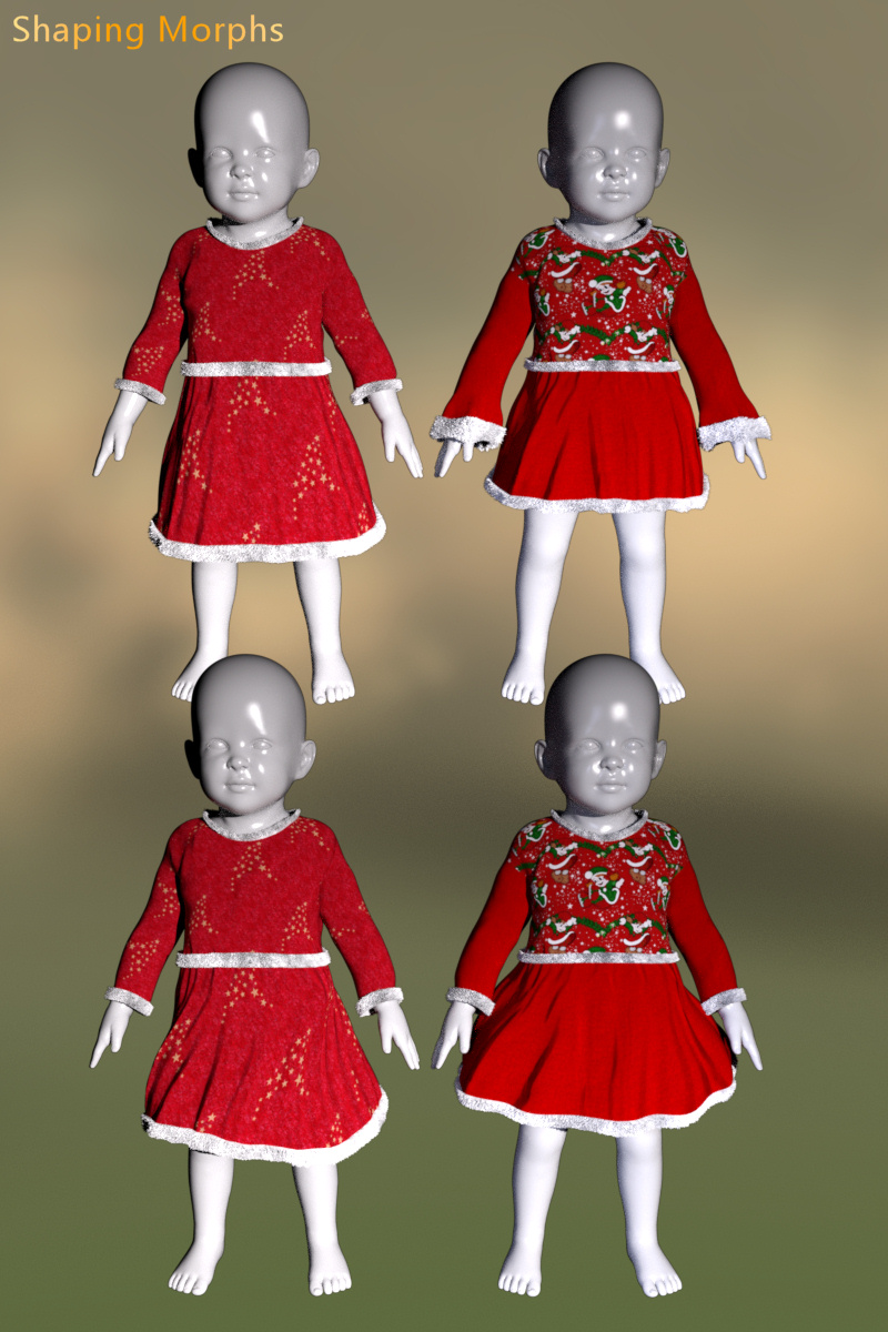 Lil Santa Dress for Sixus1 The Baby G8F by N/A