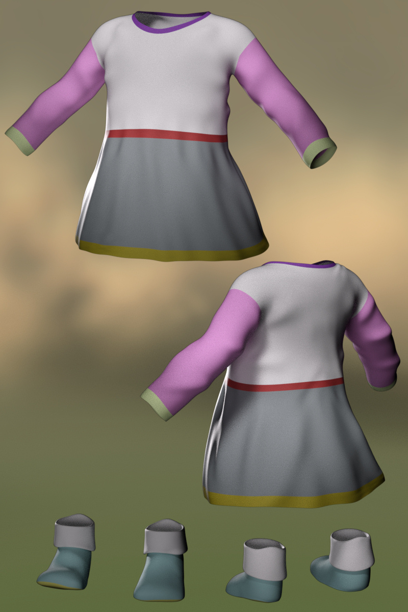 Lil Santa Dress for Sixus1 The Baby G8F by N/A