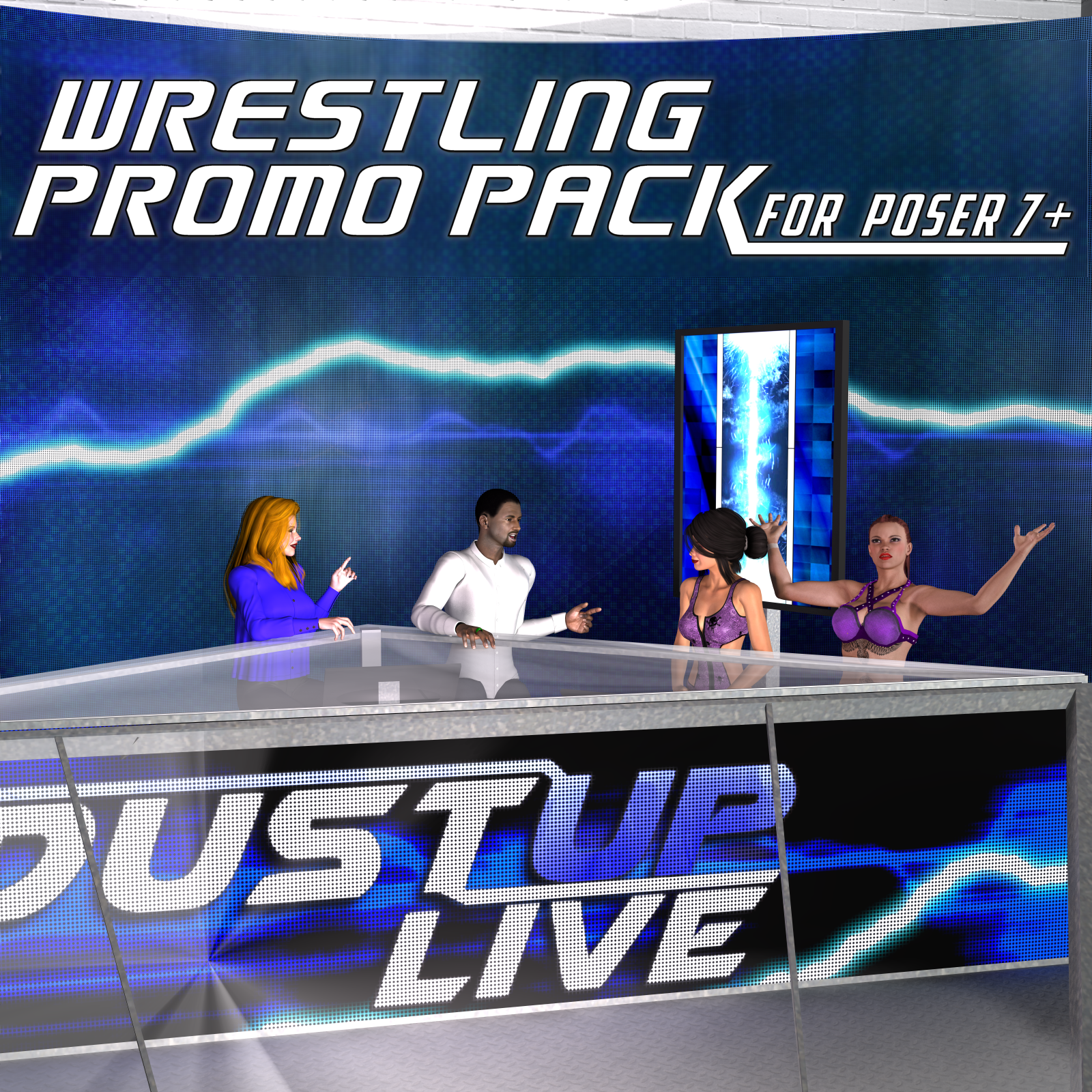 Pro Wrestling Promo Pack for Poser 7+ by N/A