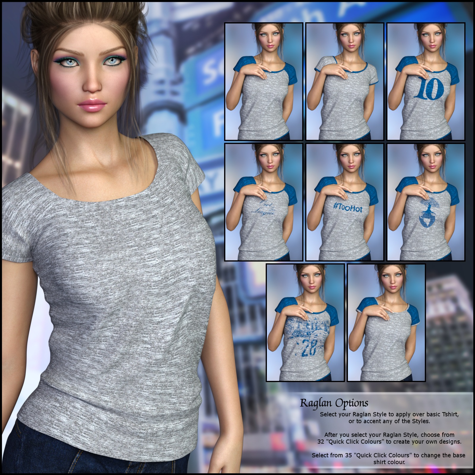 7th Ave: T-Shirt for Genesis 8 Females by N/A