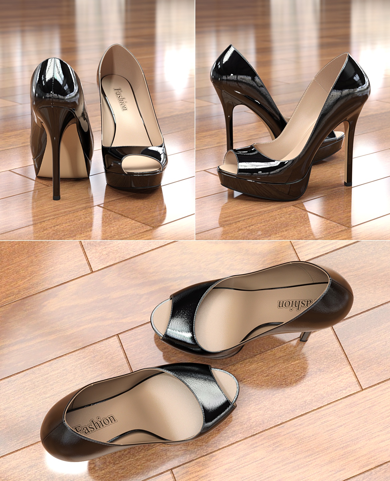 Peep-Toe Platform Pumps For G8F by N/A