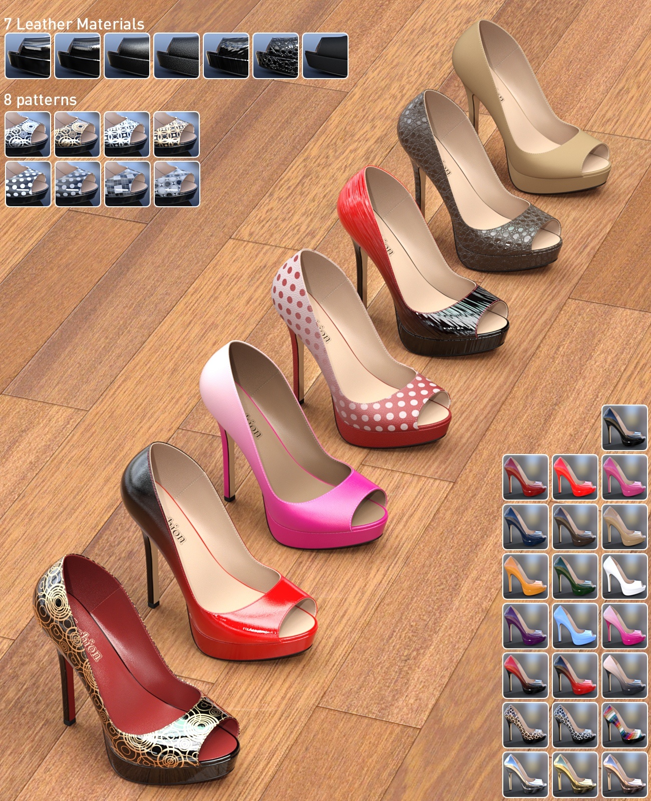 Peep-Toe Platform Pumps For G8F by N/A