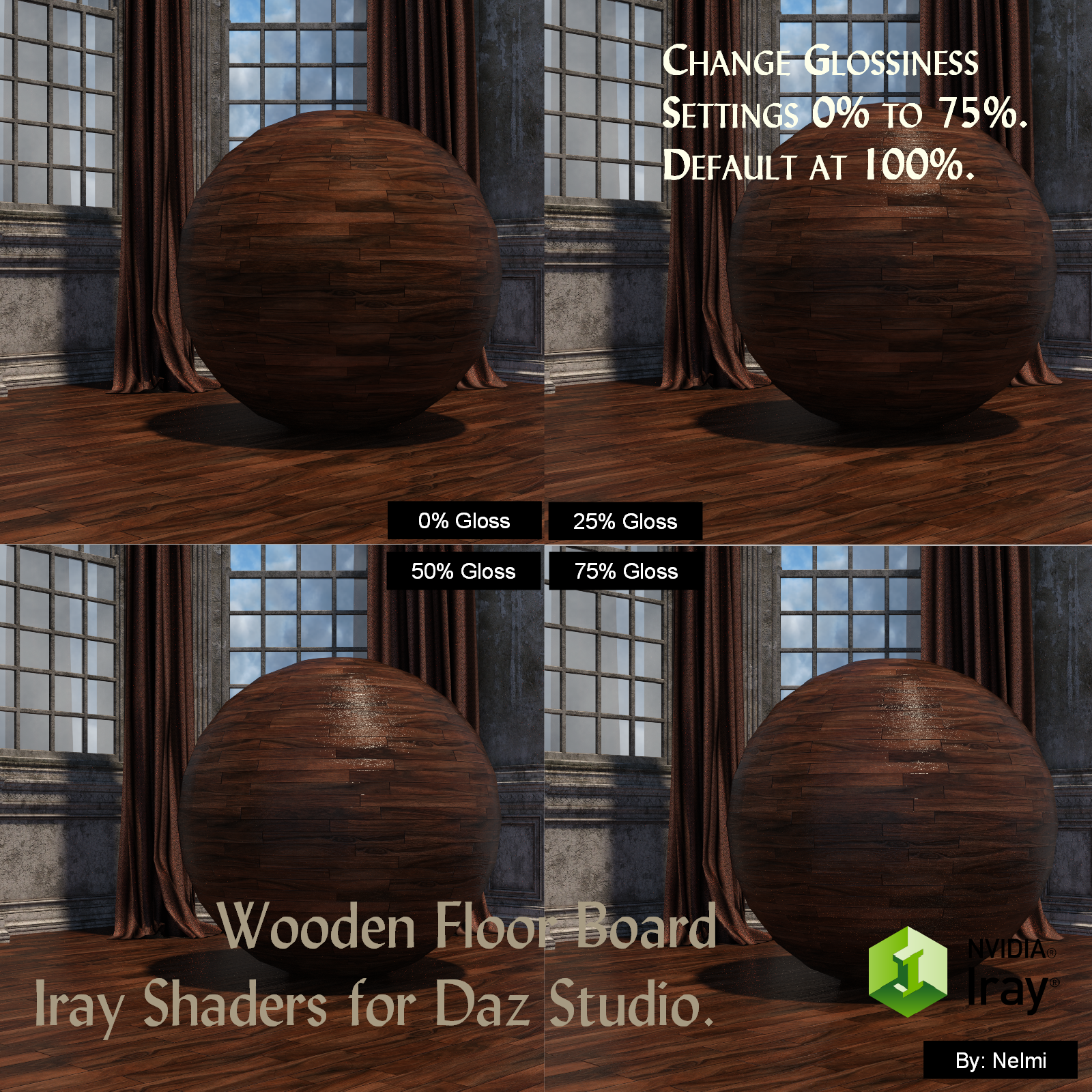 15 Floor Board Iray Shaders - Merchant Resource by N/A