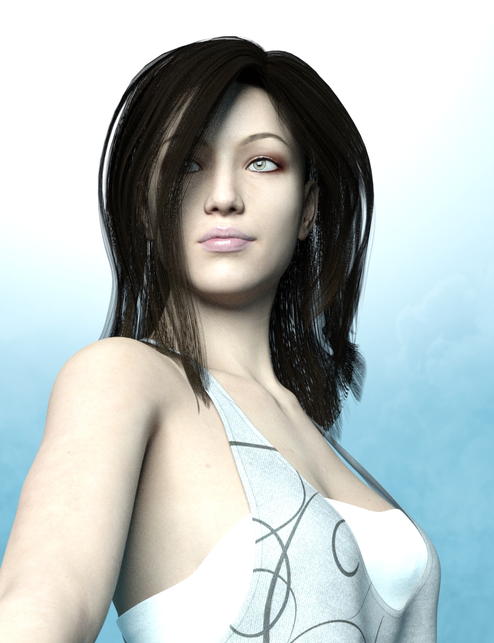 Simply Straight Hair for G8F and G3F by N/A
