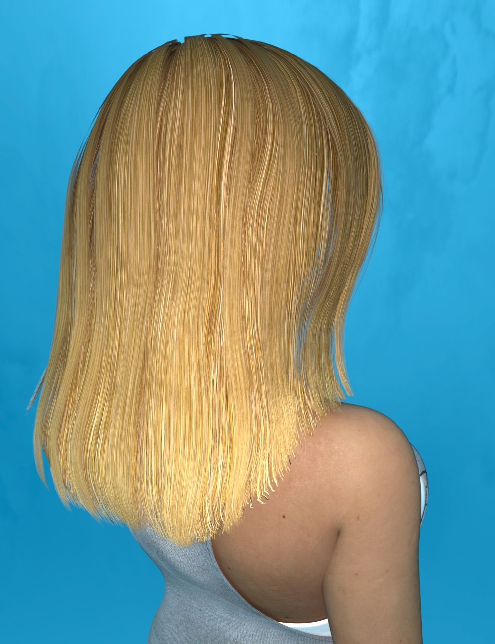 Simply Straight Hair for G8F and G3F by N/A