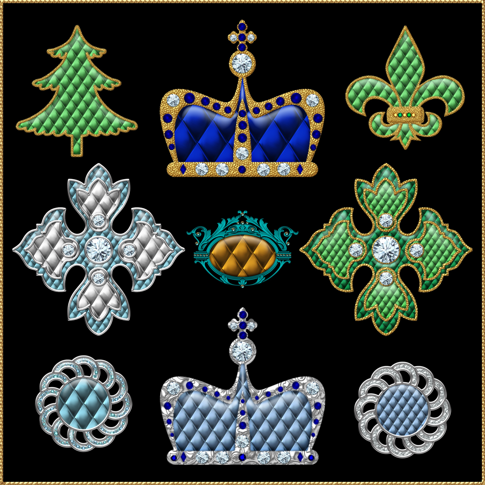 Metallic Diamonds PS Layer Styles by N/A