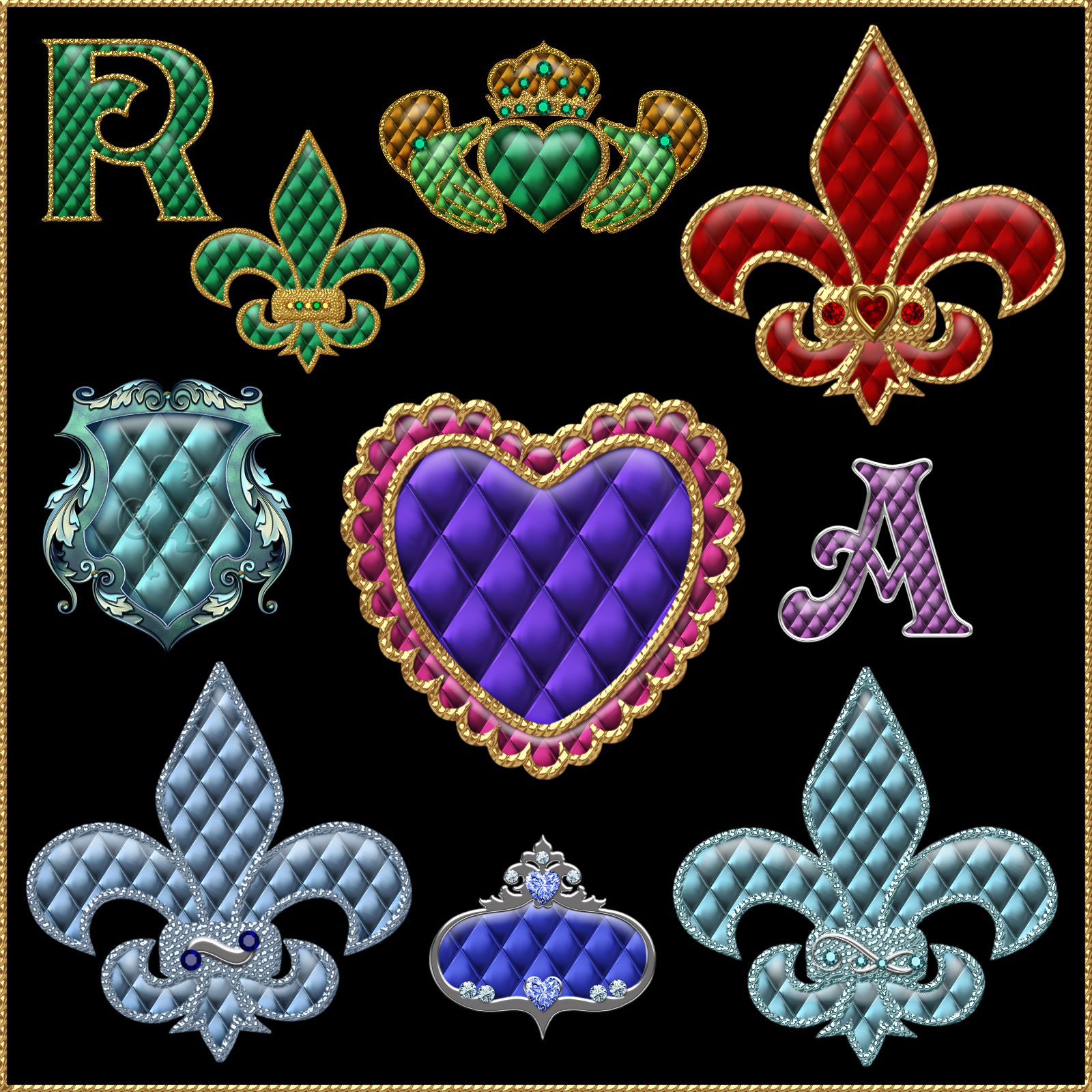 Metallic Diamonds PS Layer Styles by N/A