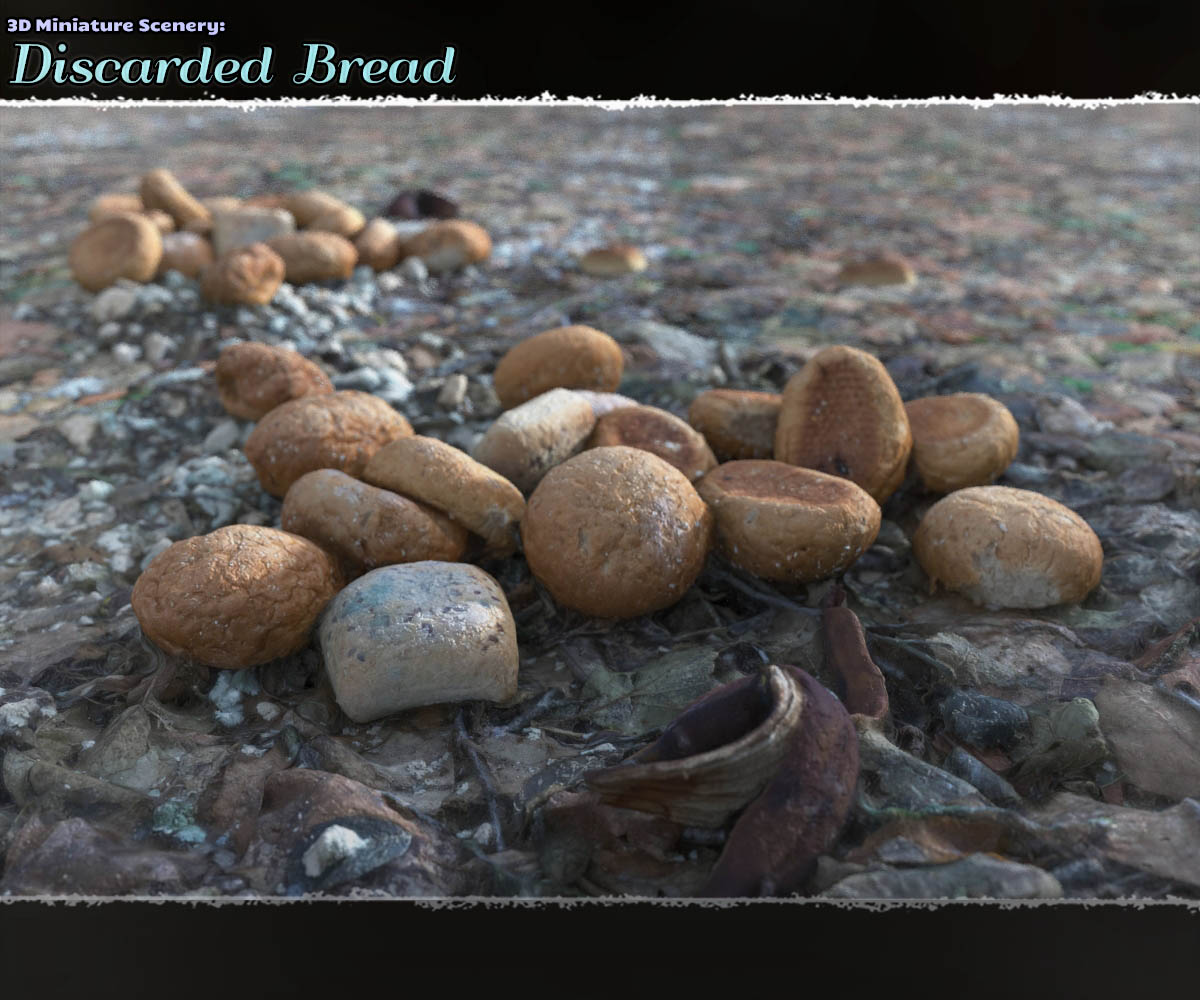 3D MiniScenery: Discarded Bread by N/A
