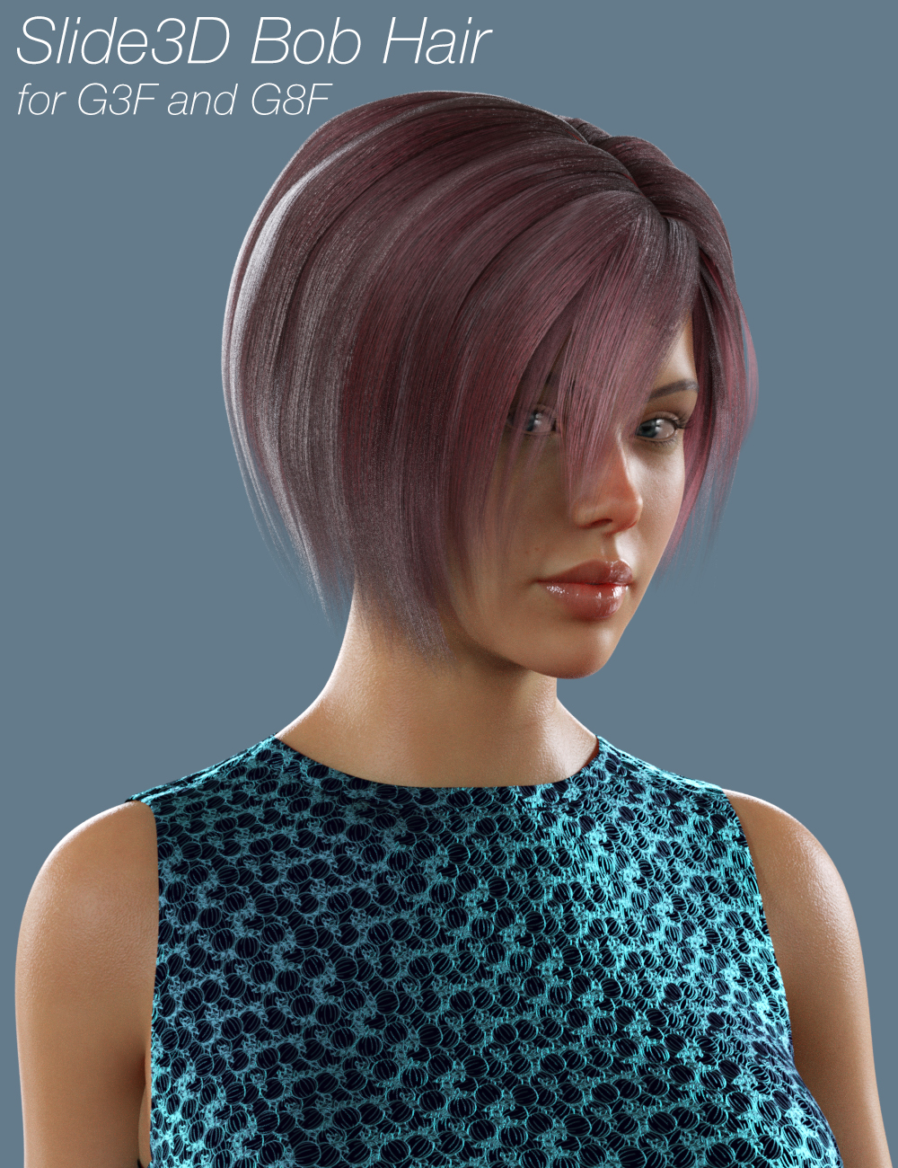 Slide3D Bob Hair for G3F and G8F by N/A