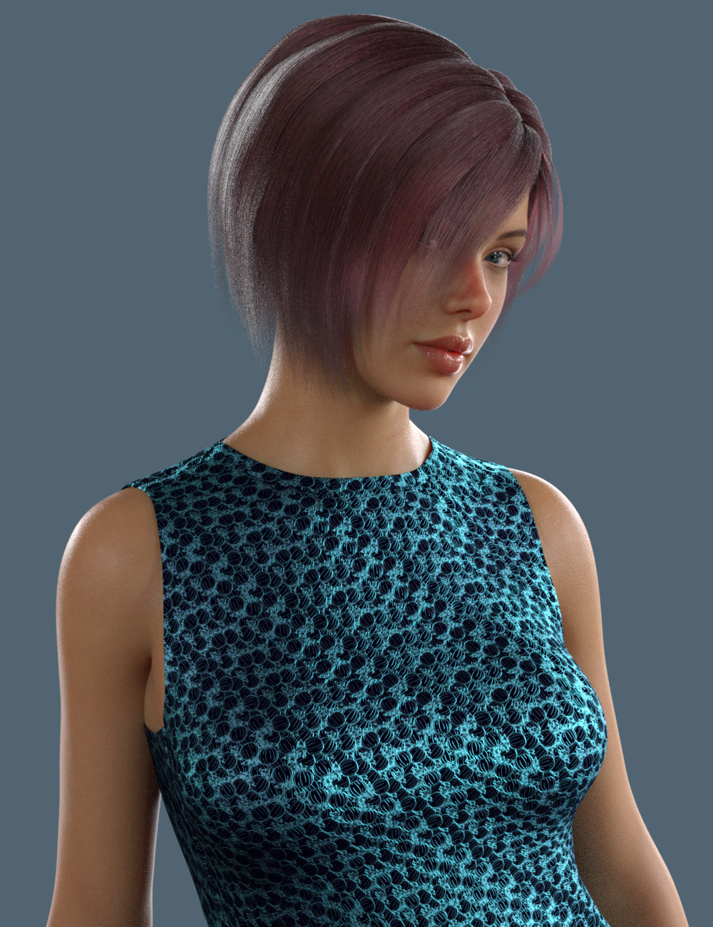 Slide3D Bob Hair for G3F and G8F by N/A