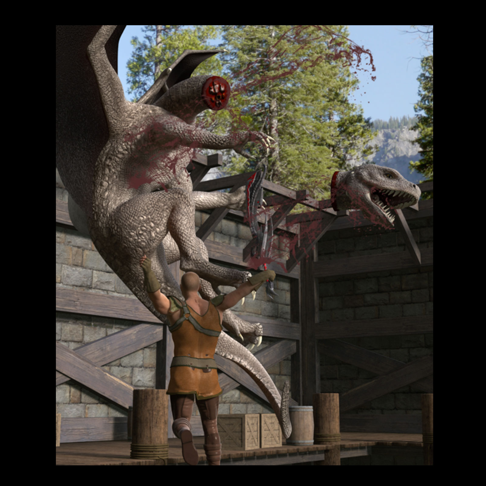 Chopped Head for DAZ Dragon 3 by N/A