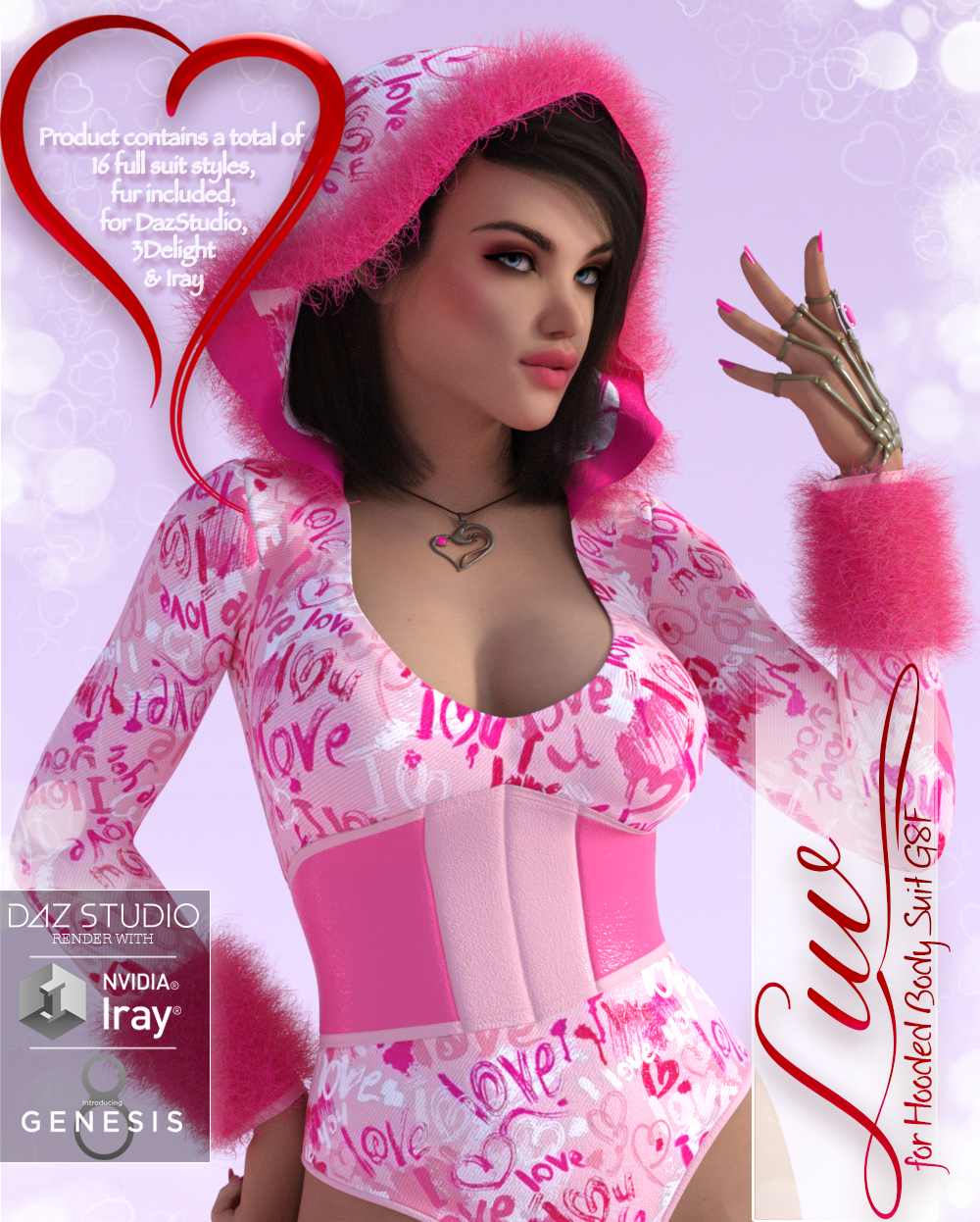 Luv Hooded Body Suit G8F by N/A