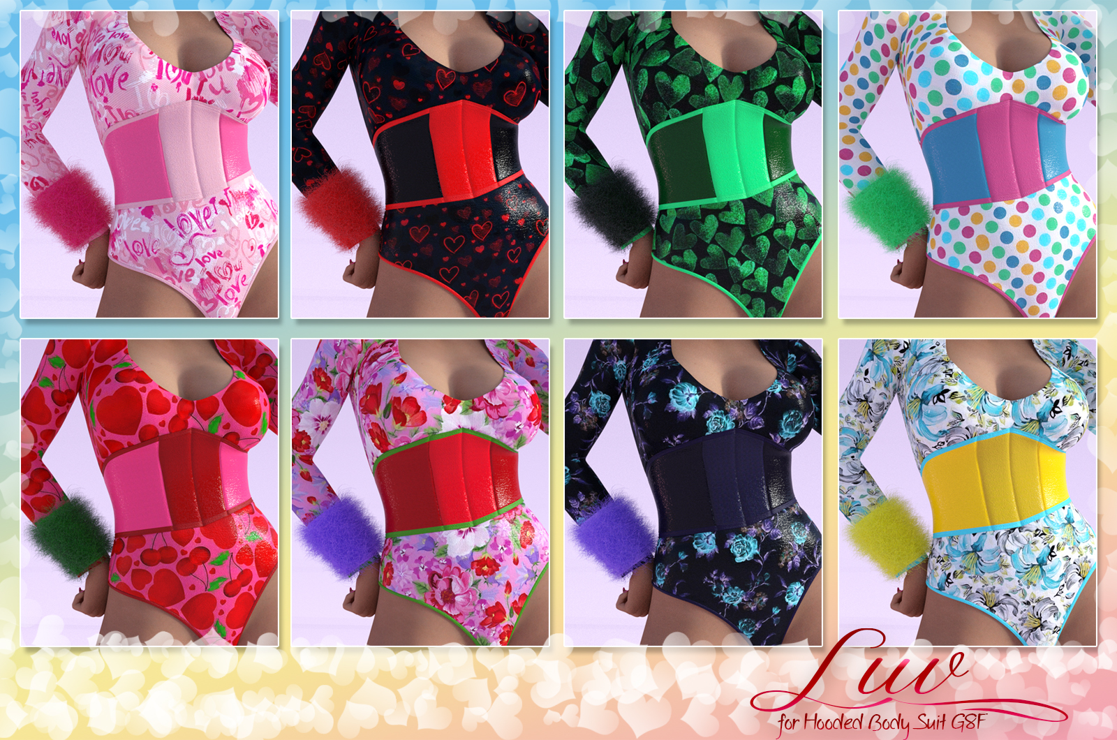 Luv Hooded Body Suit G8F by N/A