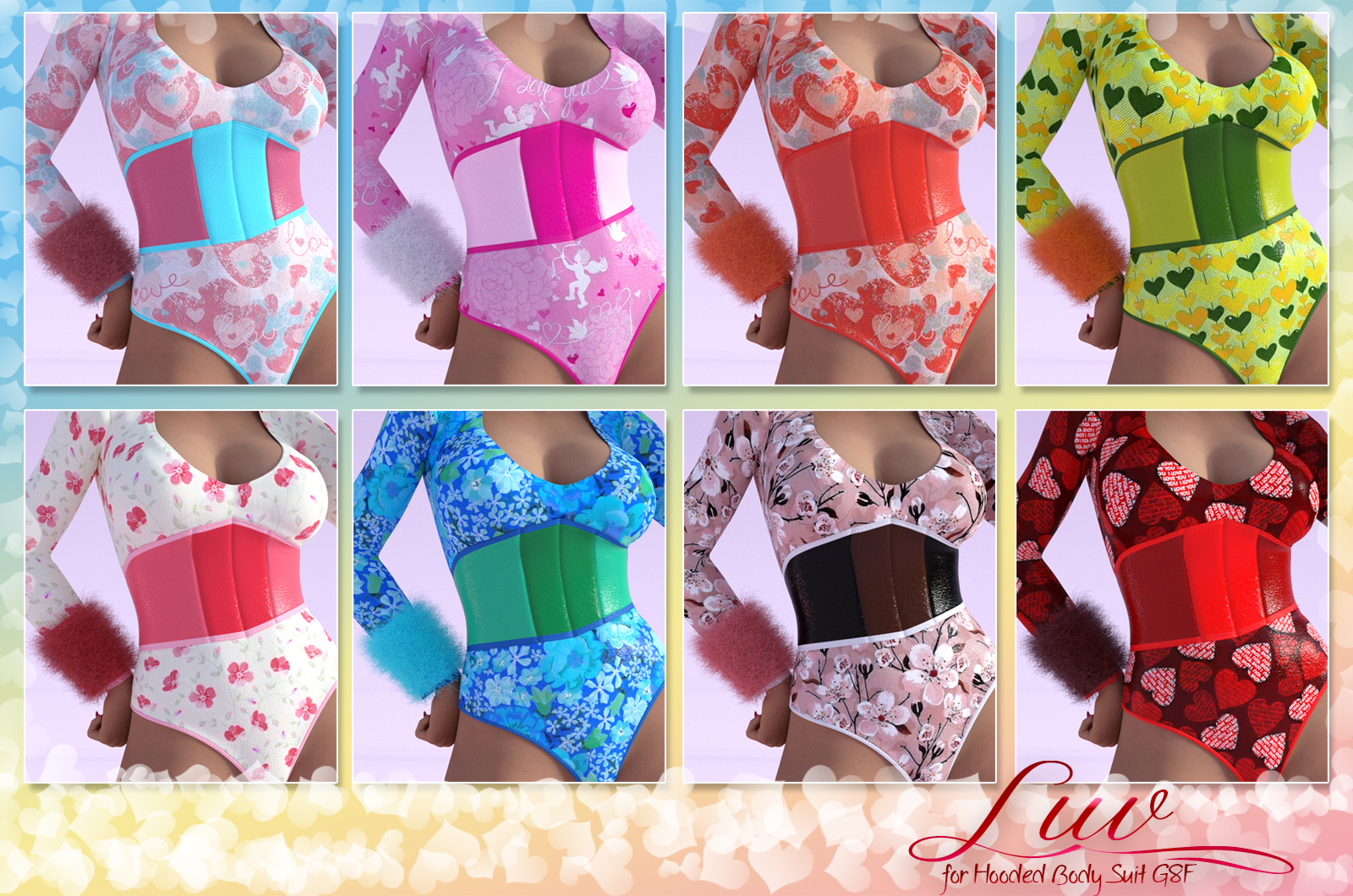 Luv Hooded Body Suit G8F by N/A