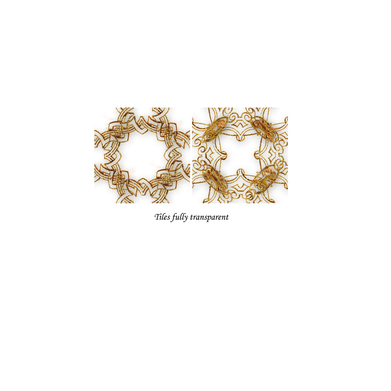 Gold Victorian Ornaments Seamless PNG and PS Patterns by N/A