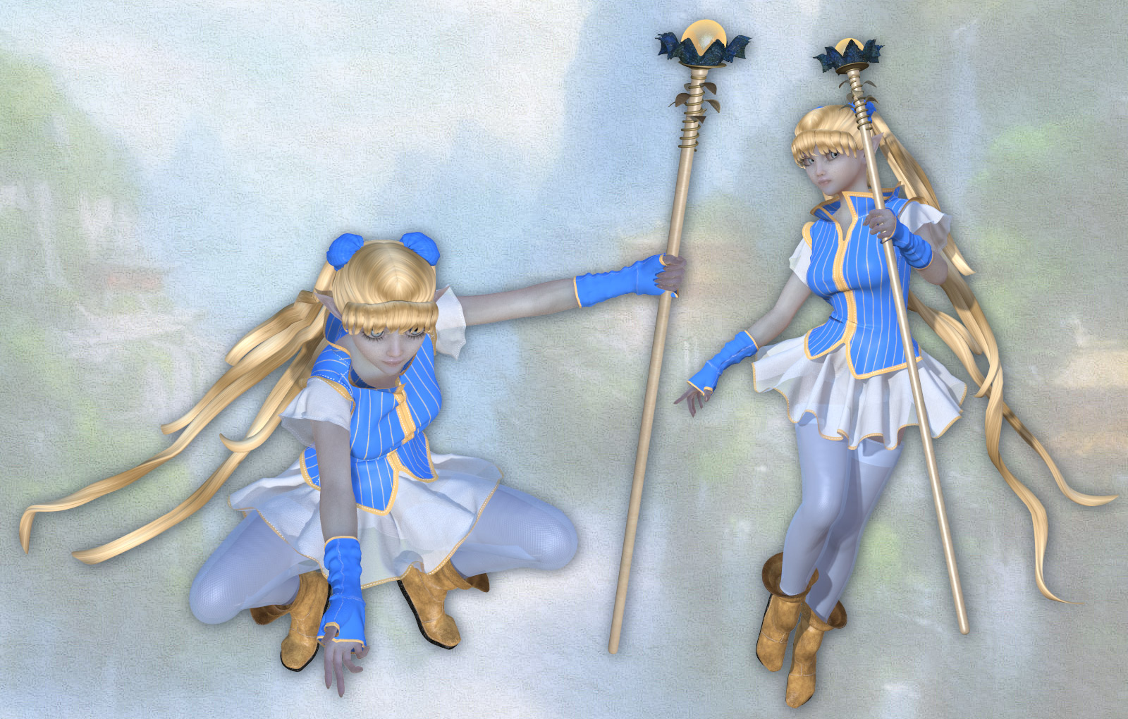 Fancy Manga_Clothing set for V4 A4 and Poser. by N/A