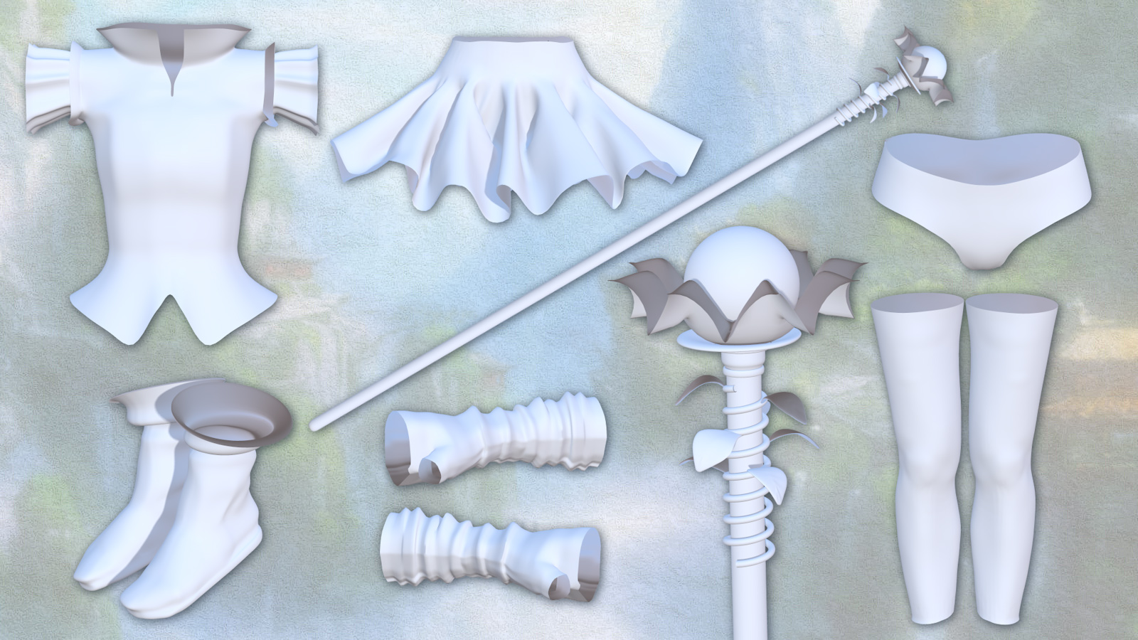 Fancy Manga_Clothing set for V4 A4 and Poser. by N/A