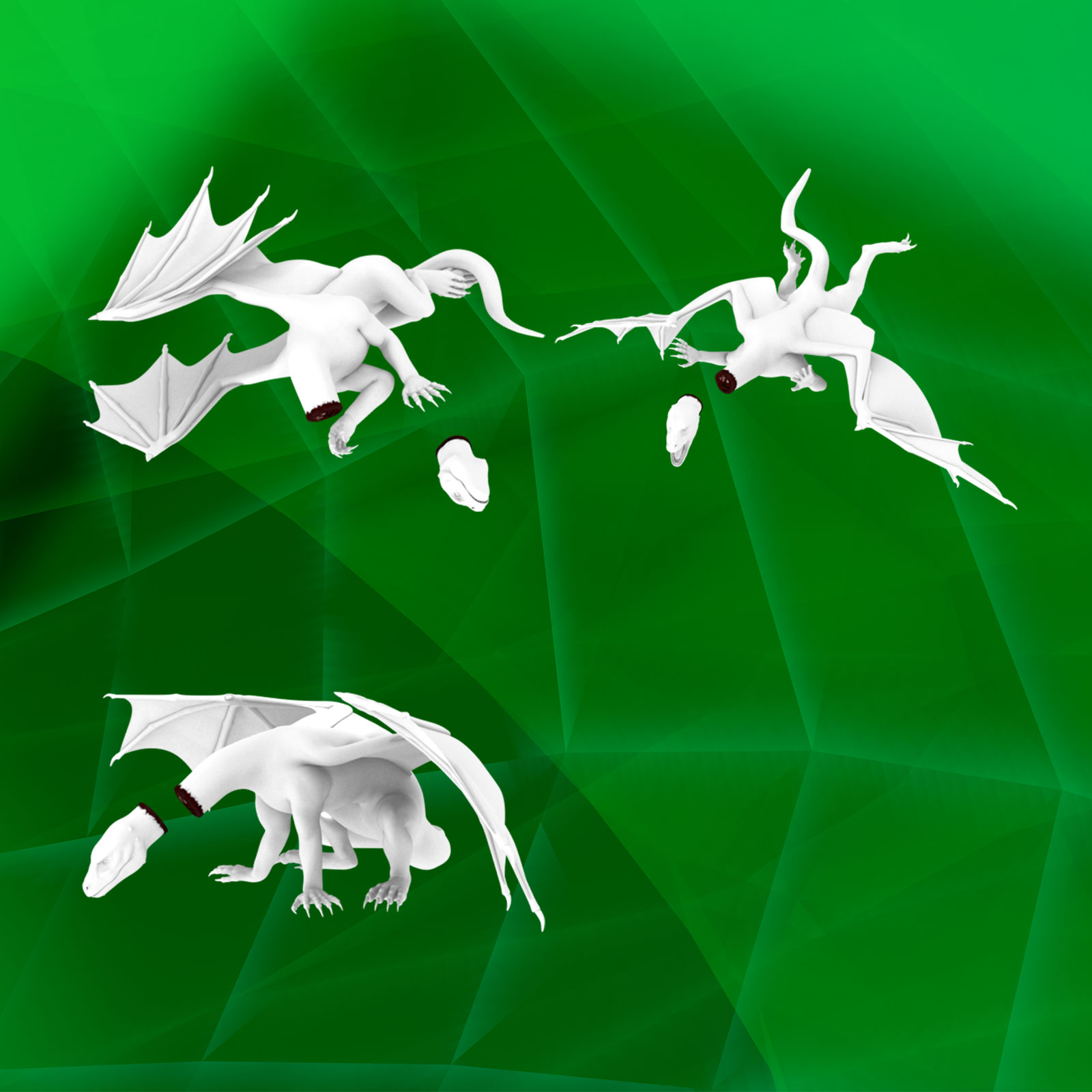 Chopped Head Poses for DAZ Dragon 3 by N/A