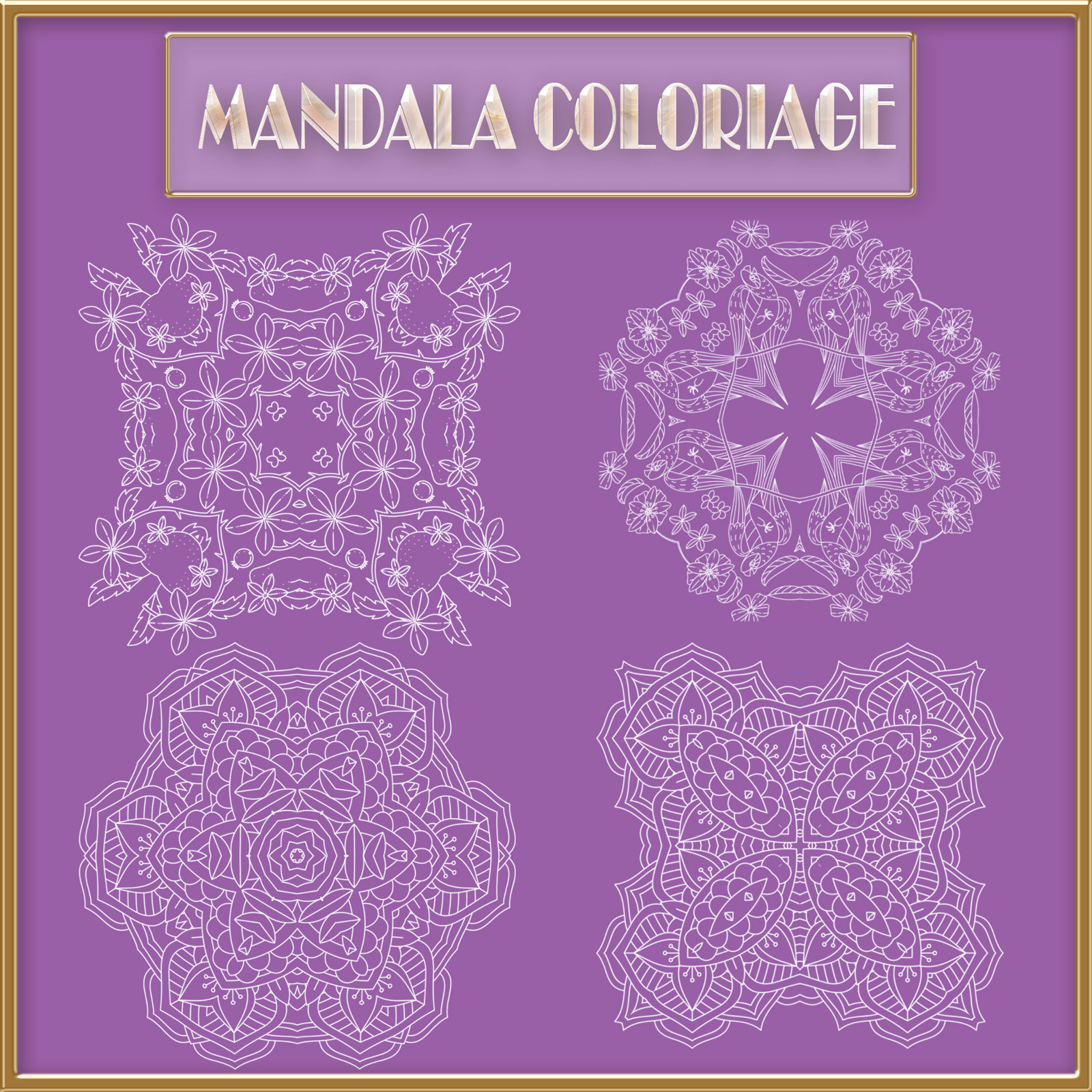 Brushes Mandala Coloriage by N/A