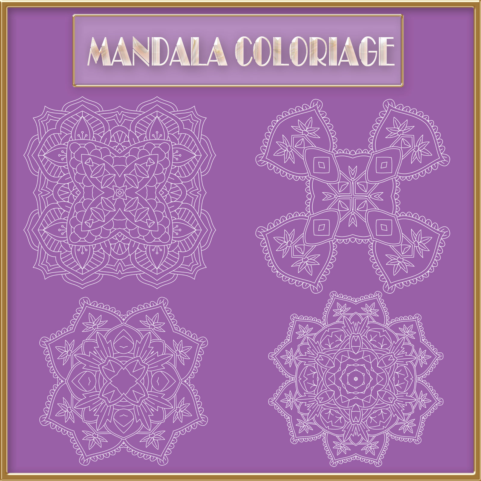 Brushes Mandala Coloriage by N/A