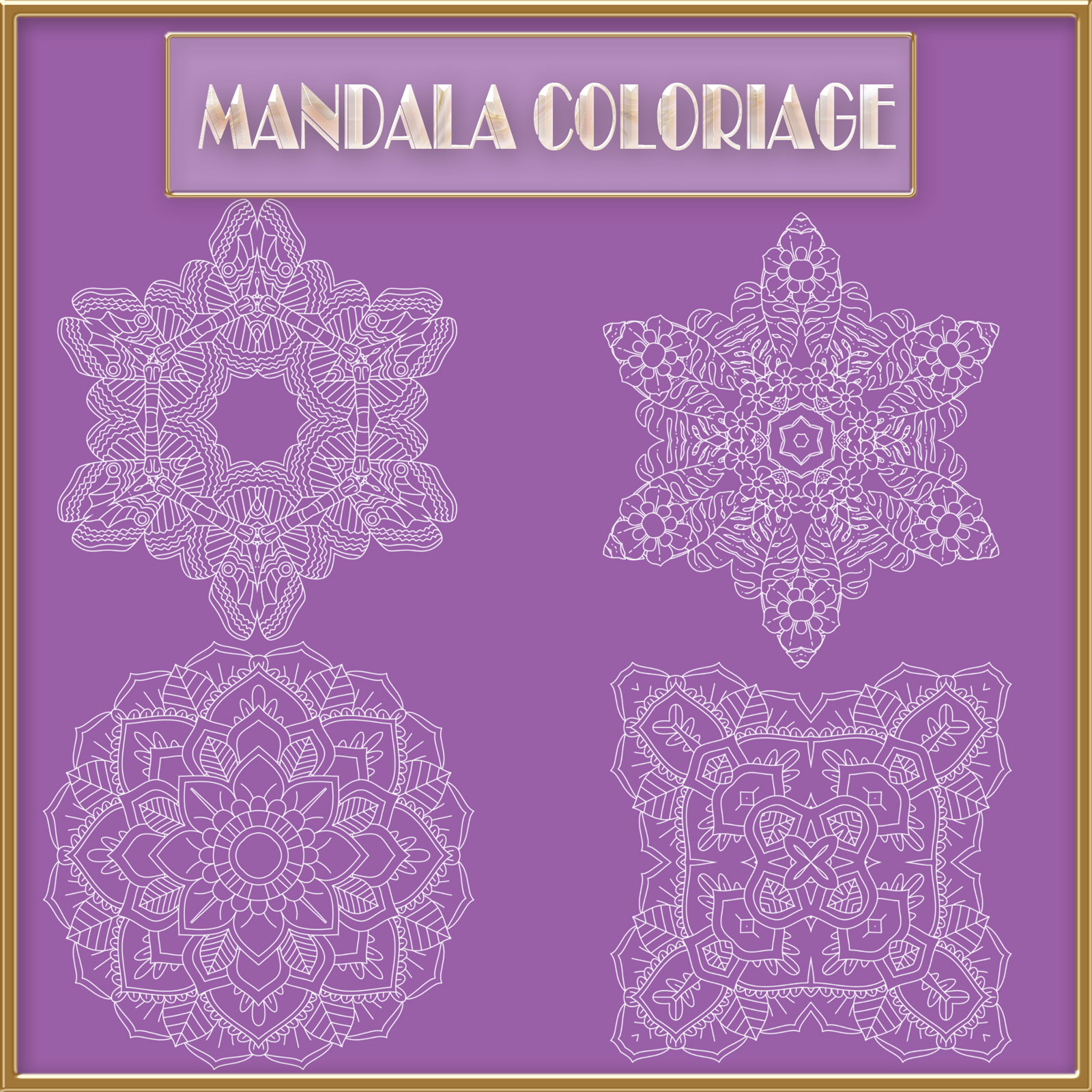 Brushes Mandala Coloriage by N/A