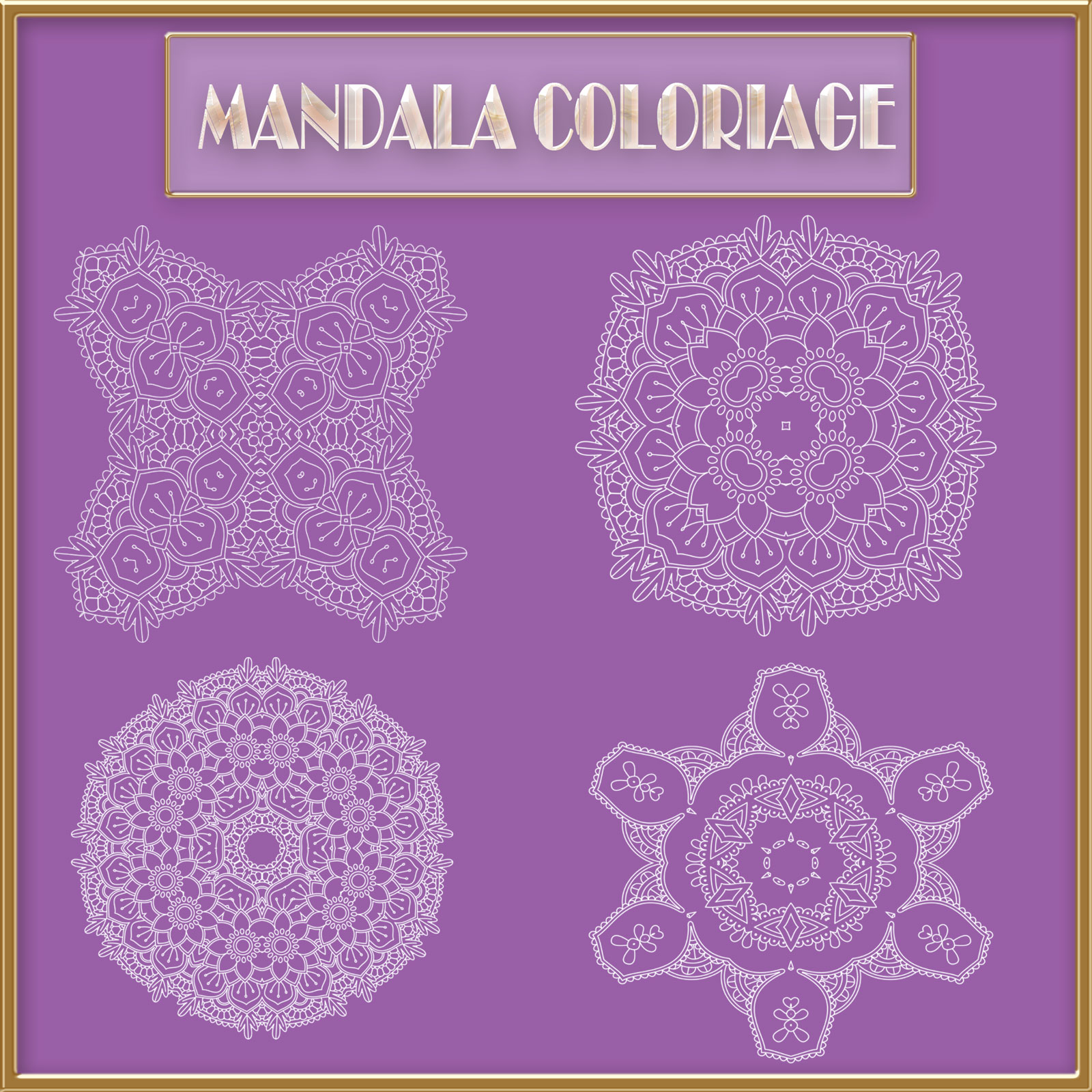 Brushes Mandala Coloriage by N/A