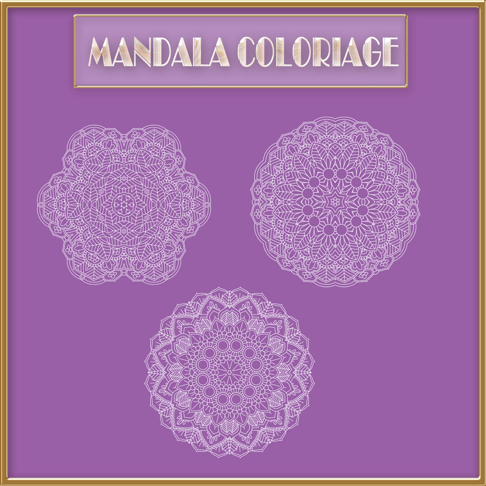 Brushes Mandala Coloriage by N/A