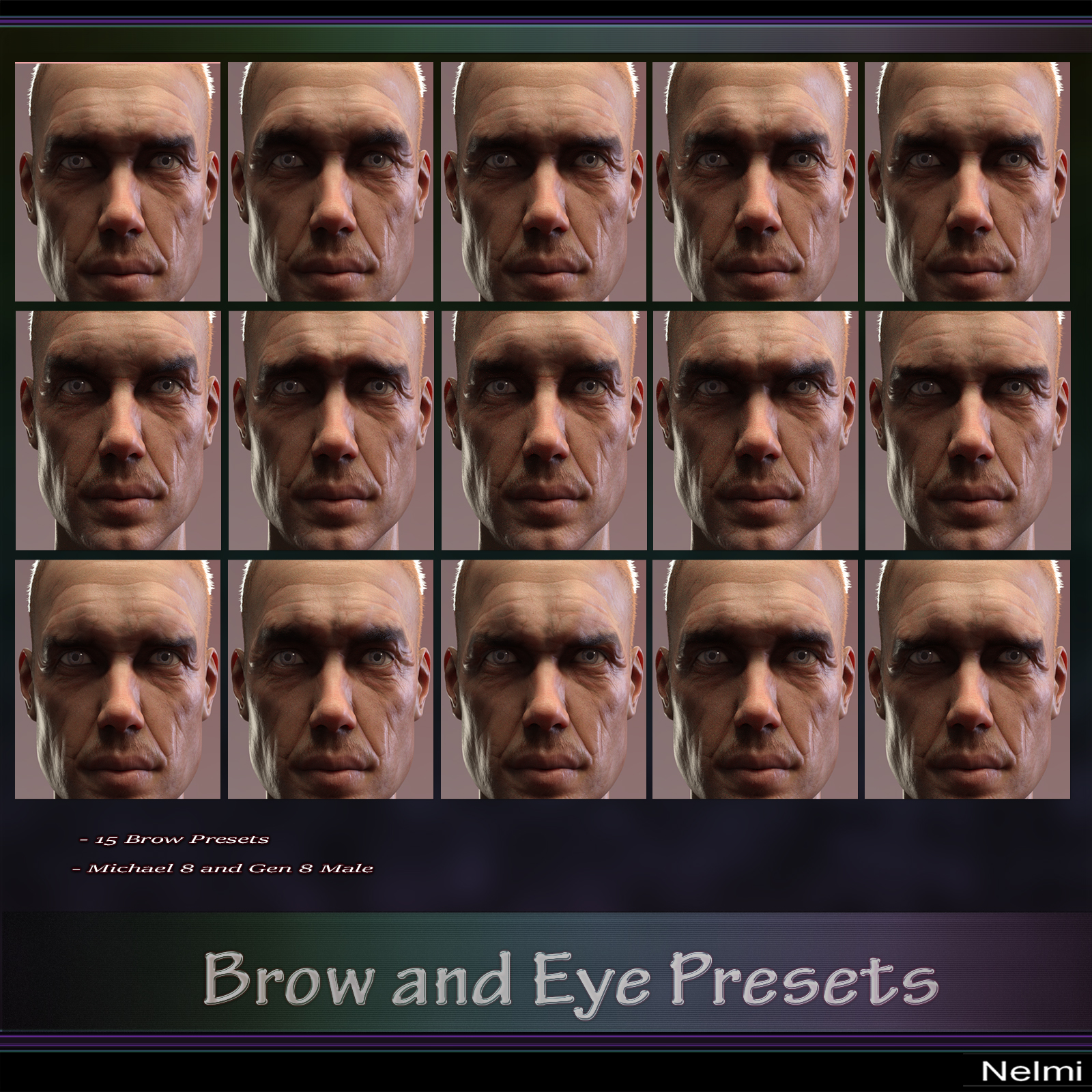 Brow and Eye Presets for Michael 8 - Merchant Resource by N/A