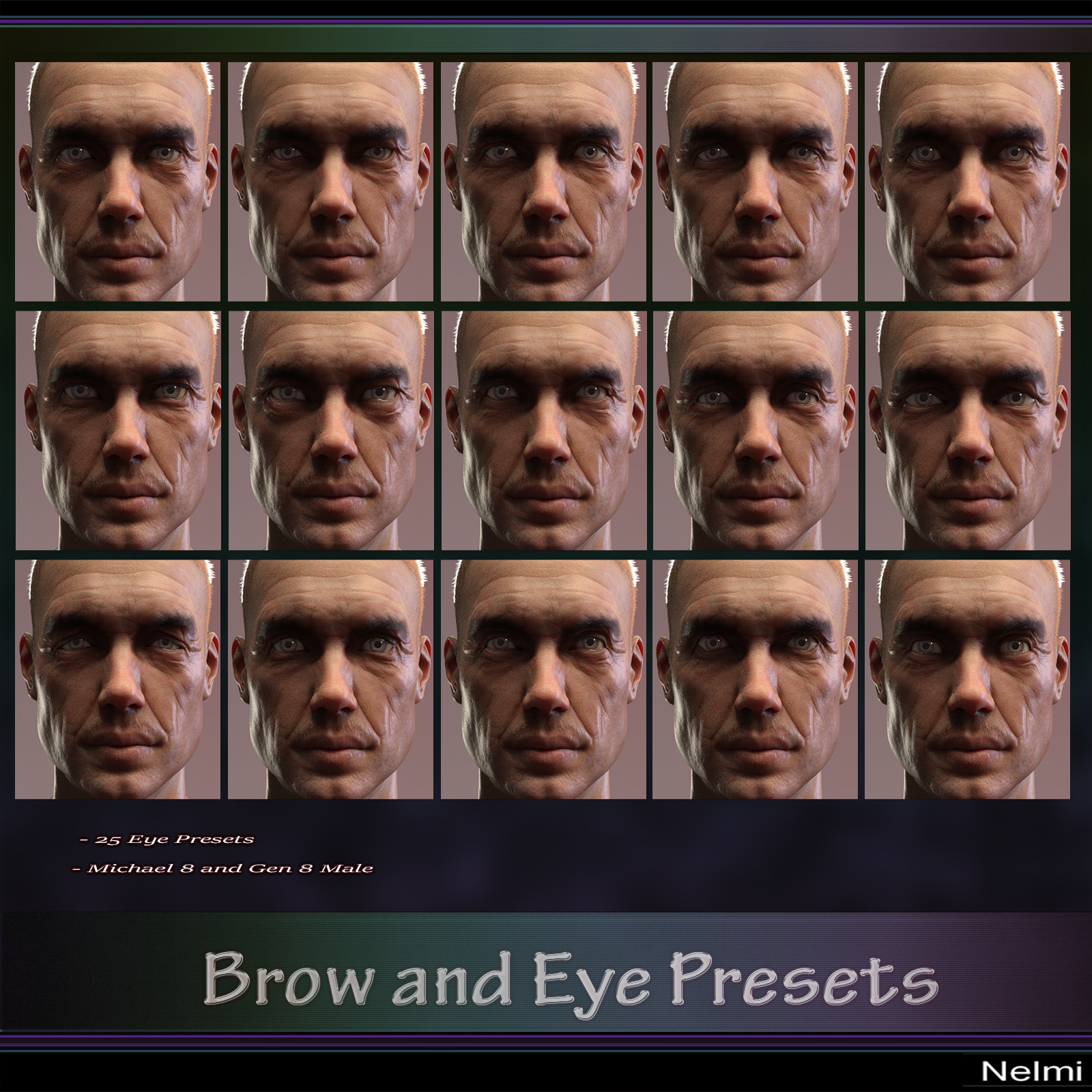 Brow and Eye Presets for Michael 8 - Merchant Resource by N/A