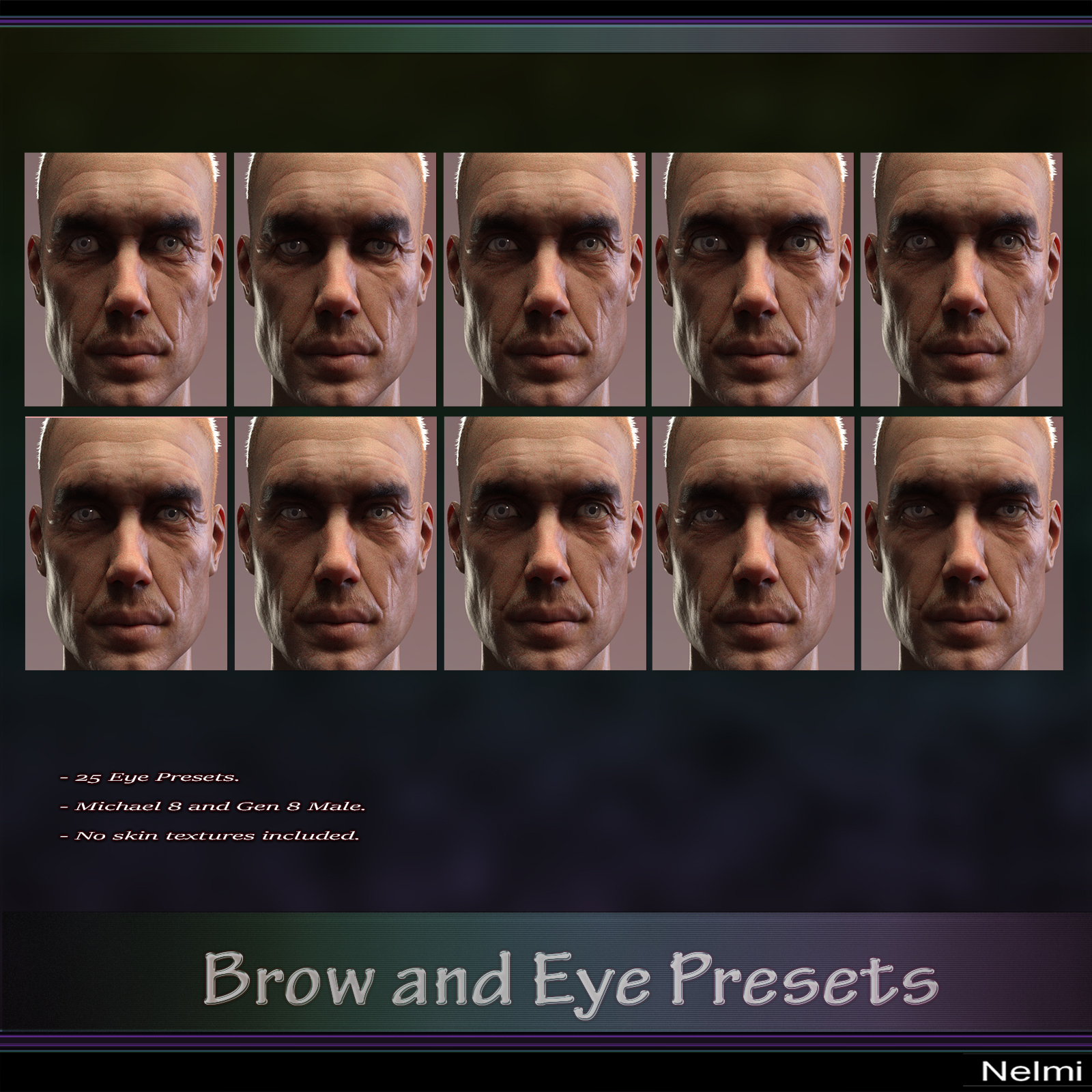 Brow and Eye Presets for Michael 8 - Merchant Resource by N/A