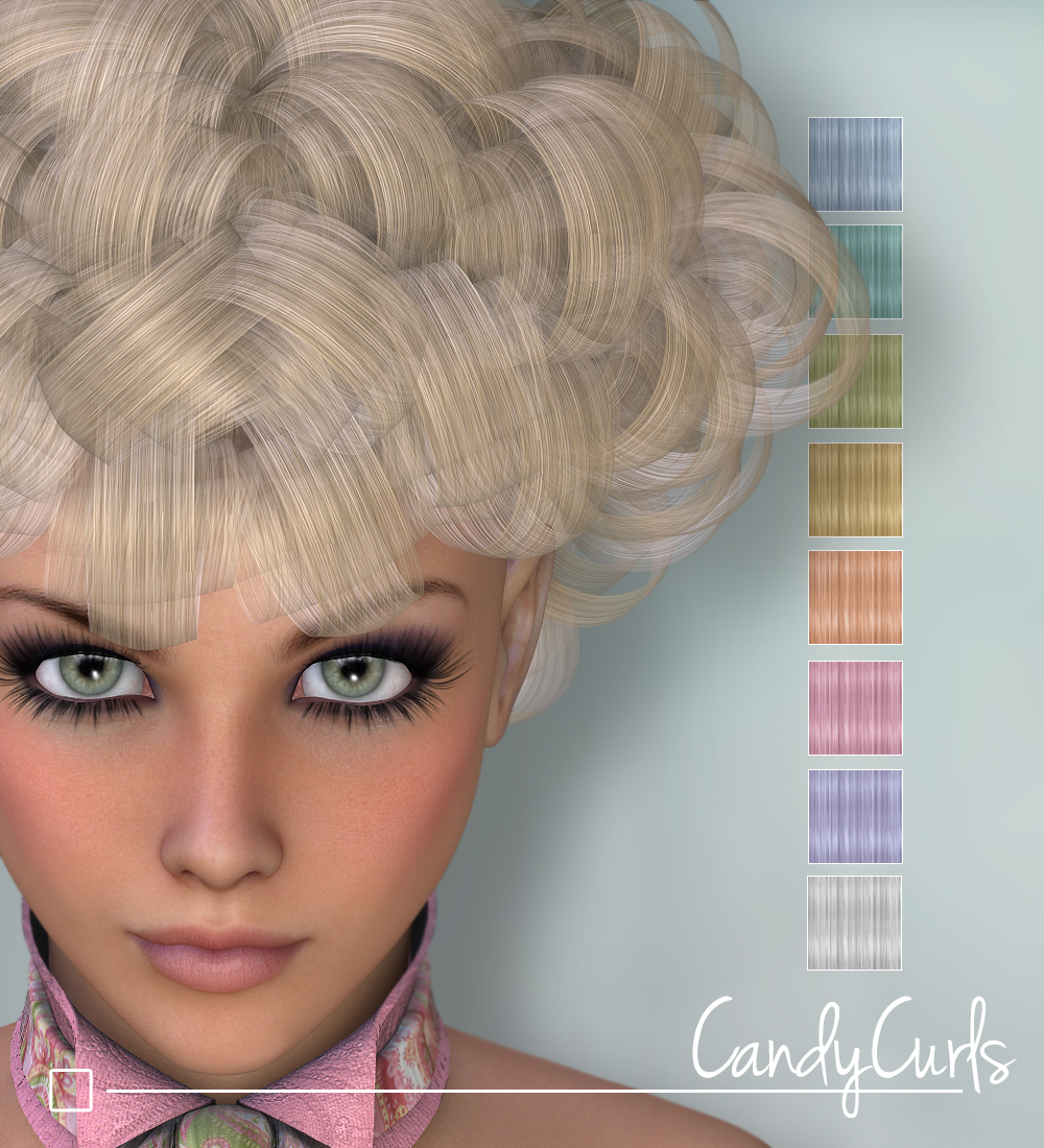 Candy Curls - Hair V4 by N/A