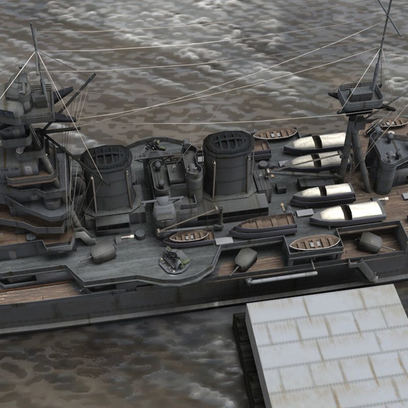 HMS Hood (for Poser) by N/A