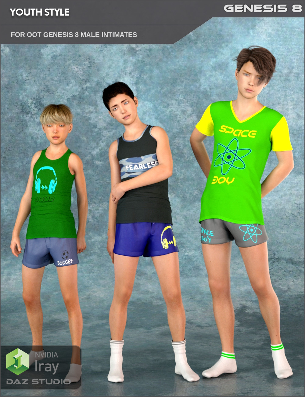 Youth Style for OOT Intimates for Genesis 8 Males by N/A