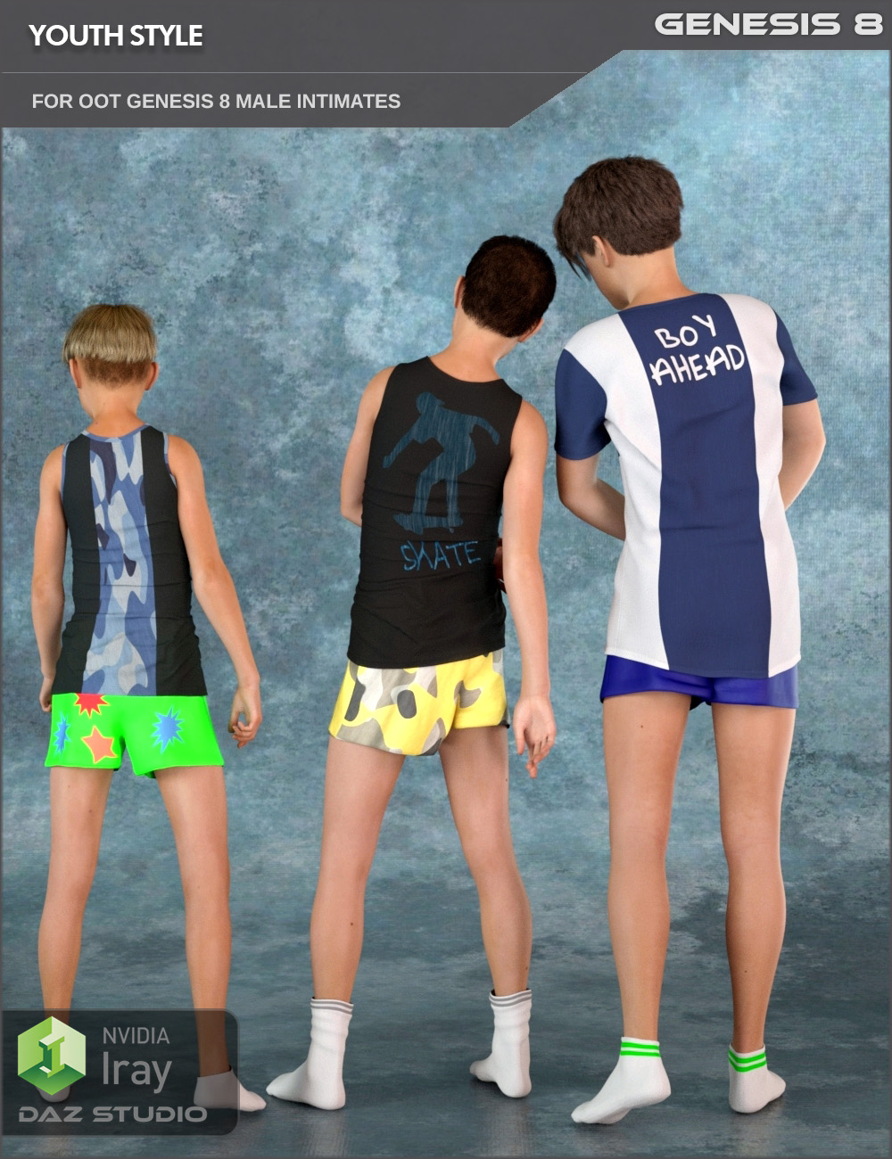 Youth Style for OOT Intimates for Genesis 8 Males by N/A