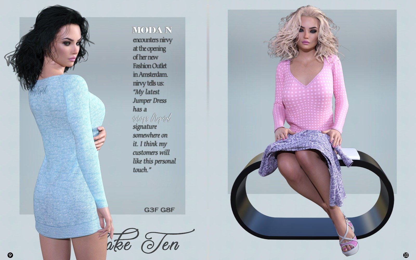 dforce Take Ten Jumper Dress G3F G8F by N/A