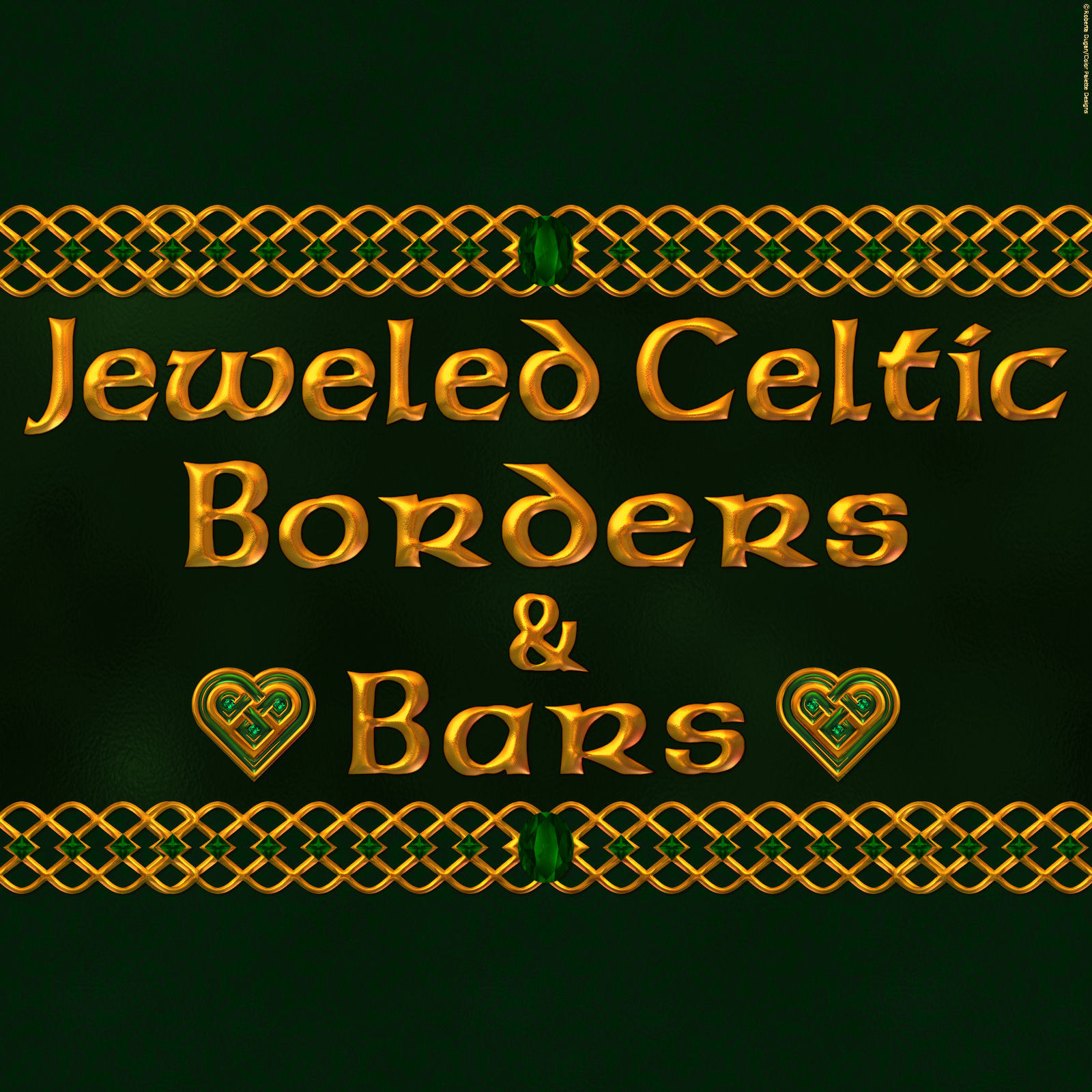 Jeweled Celtic Borders and Bars w/Bonus Gift by N/A