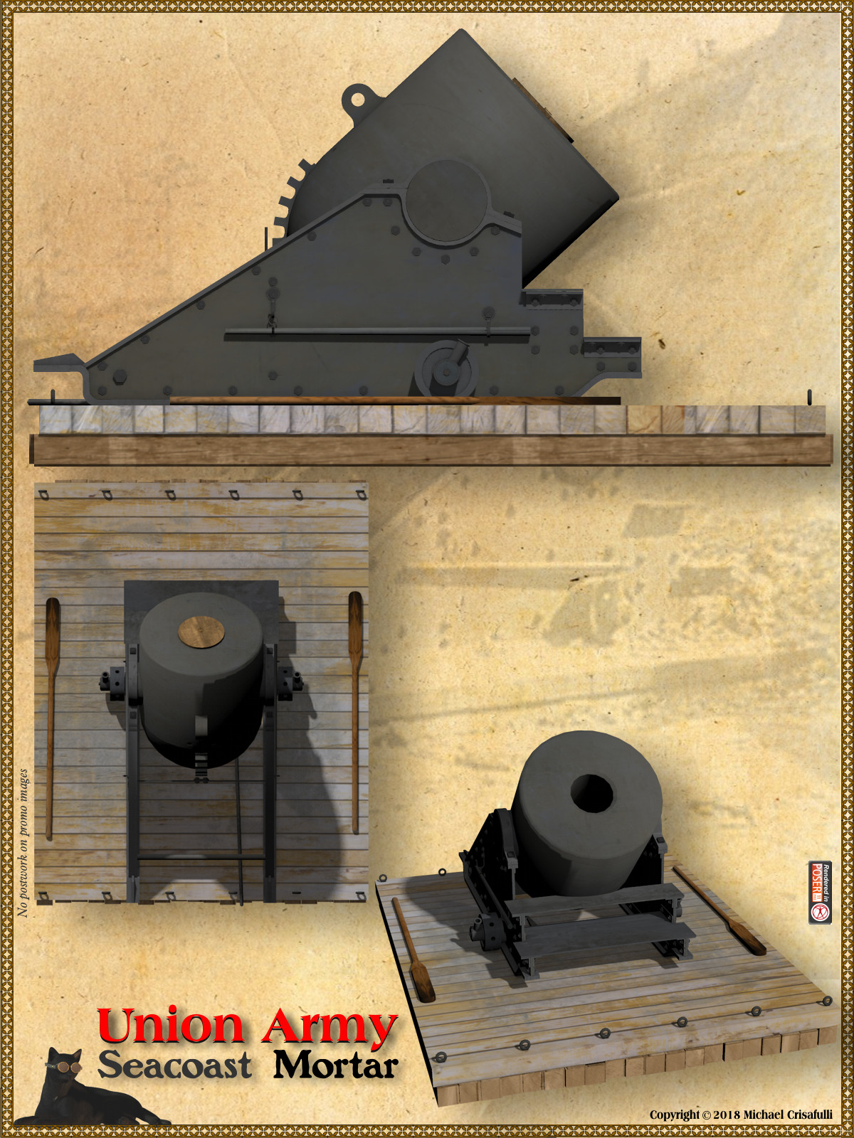 Union Army Seacoast Mortar by N/A