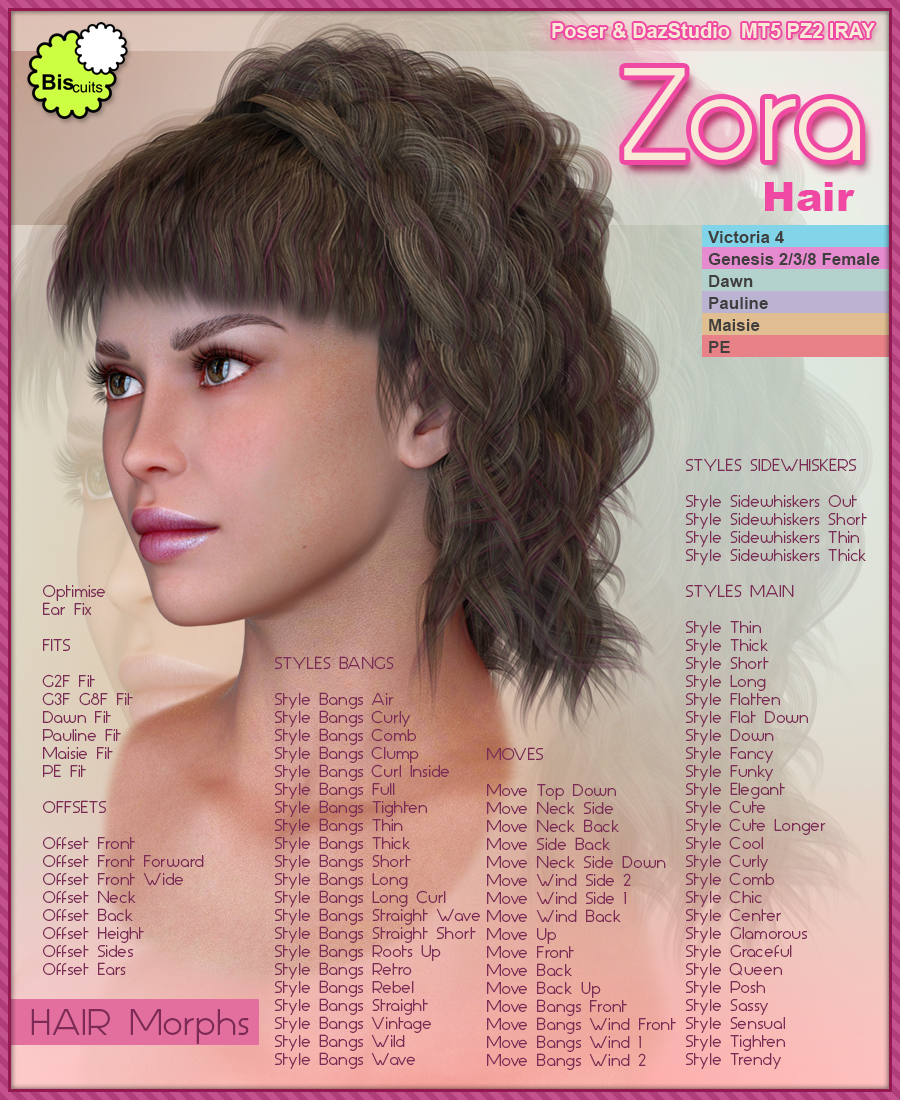 Biscuits Zora Hair by N/A