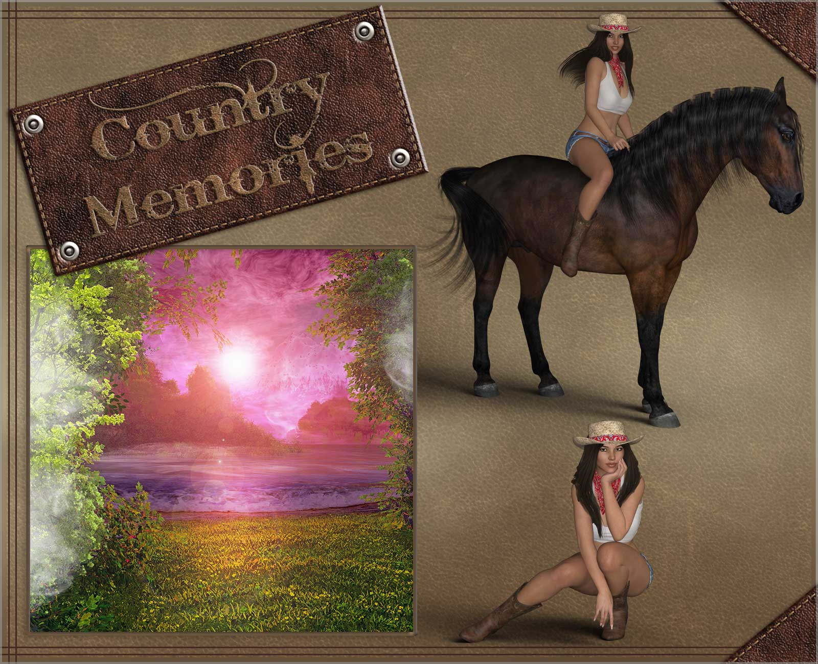 Country Memories - Backgrounds and poses for G3/8F and Hivewire Horse by N/A