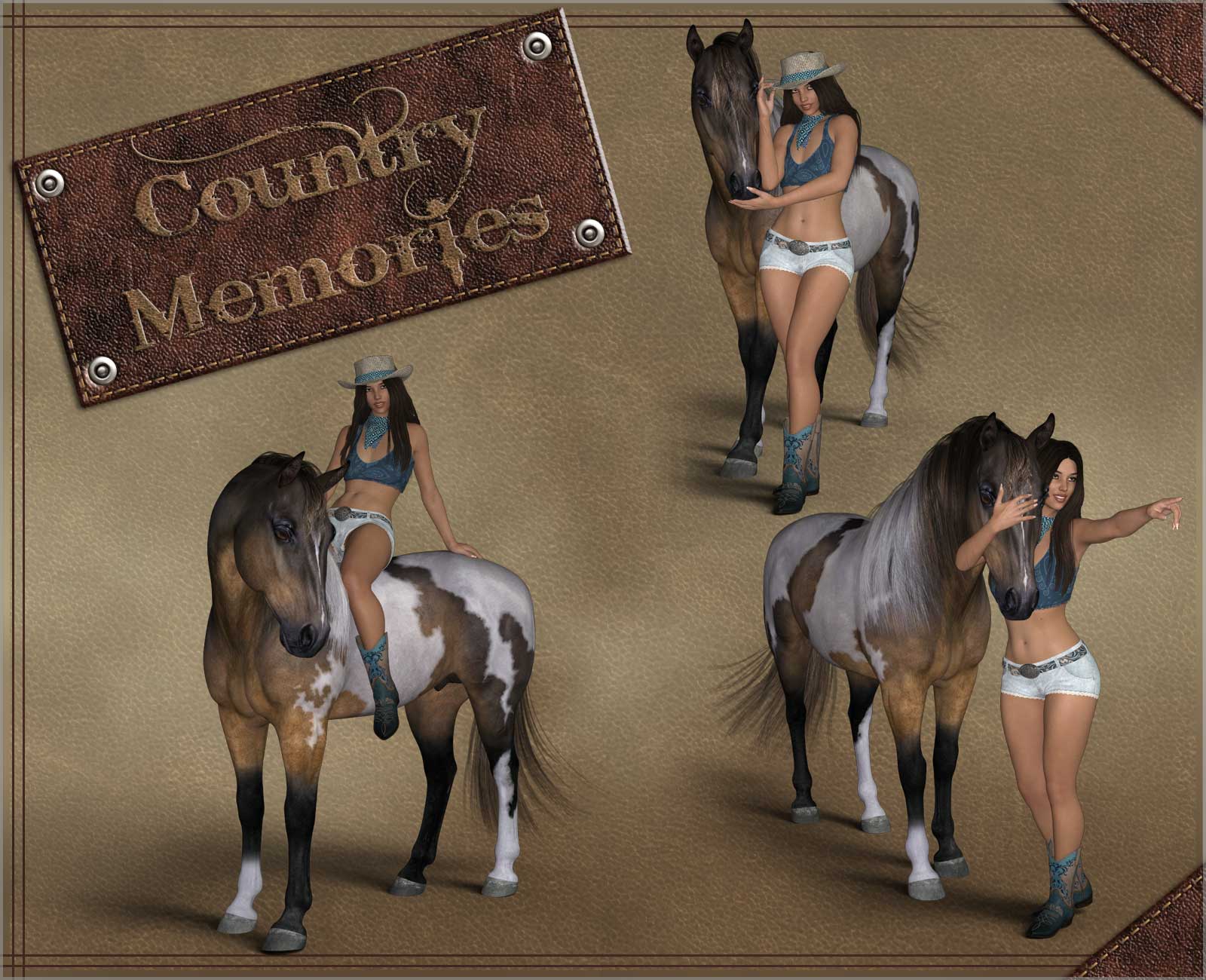 Country Memories - Backgrounds and poses for G3/8F and Hivewire Horse by N/A