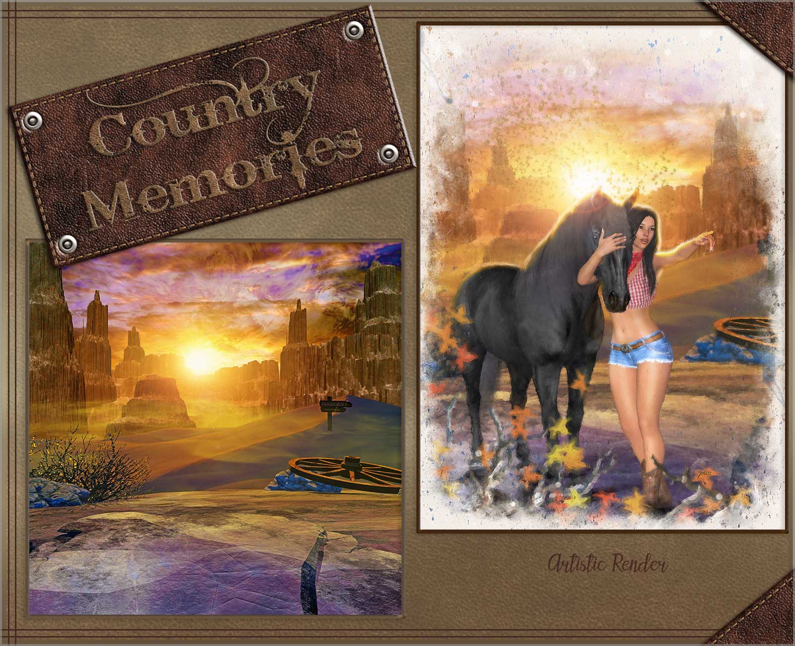 Country Memories - Backgrounds and poses for G3/8F and Hivewire Horse by N/A