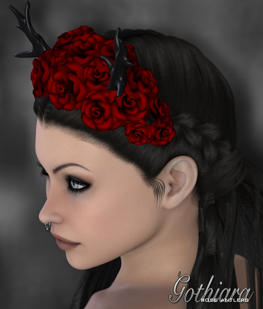 Gothiara Rose - Hair Piece Props by N/A