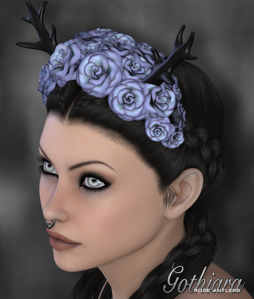 Gothiara Rose - Hair Piece Props by N/A